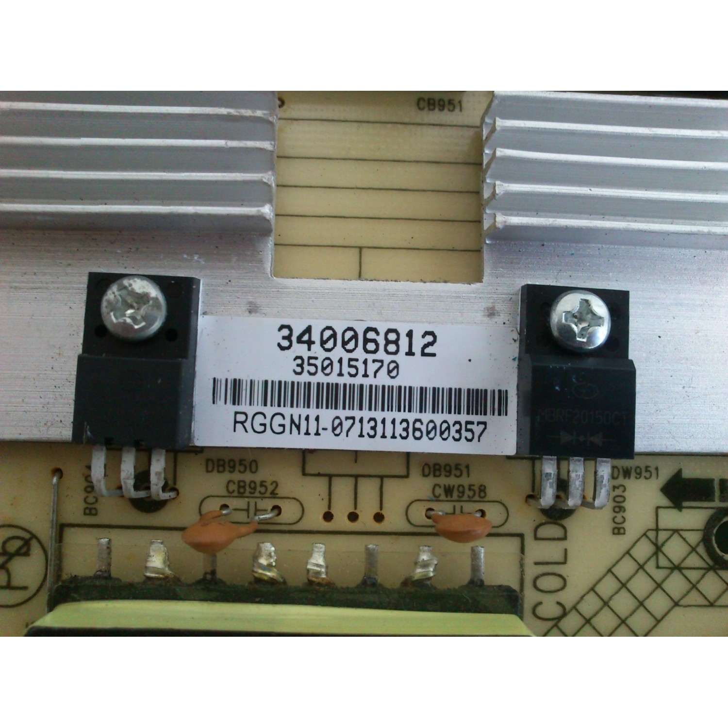 FUENTE DE PODER 35015170 / KONKA 34006812	/ KPS+L060C2-01 / MODELO LED26HS92 - Imagen 2