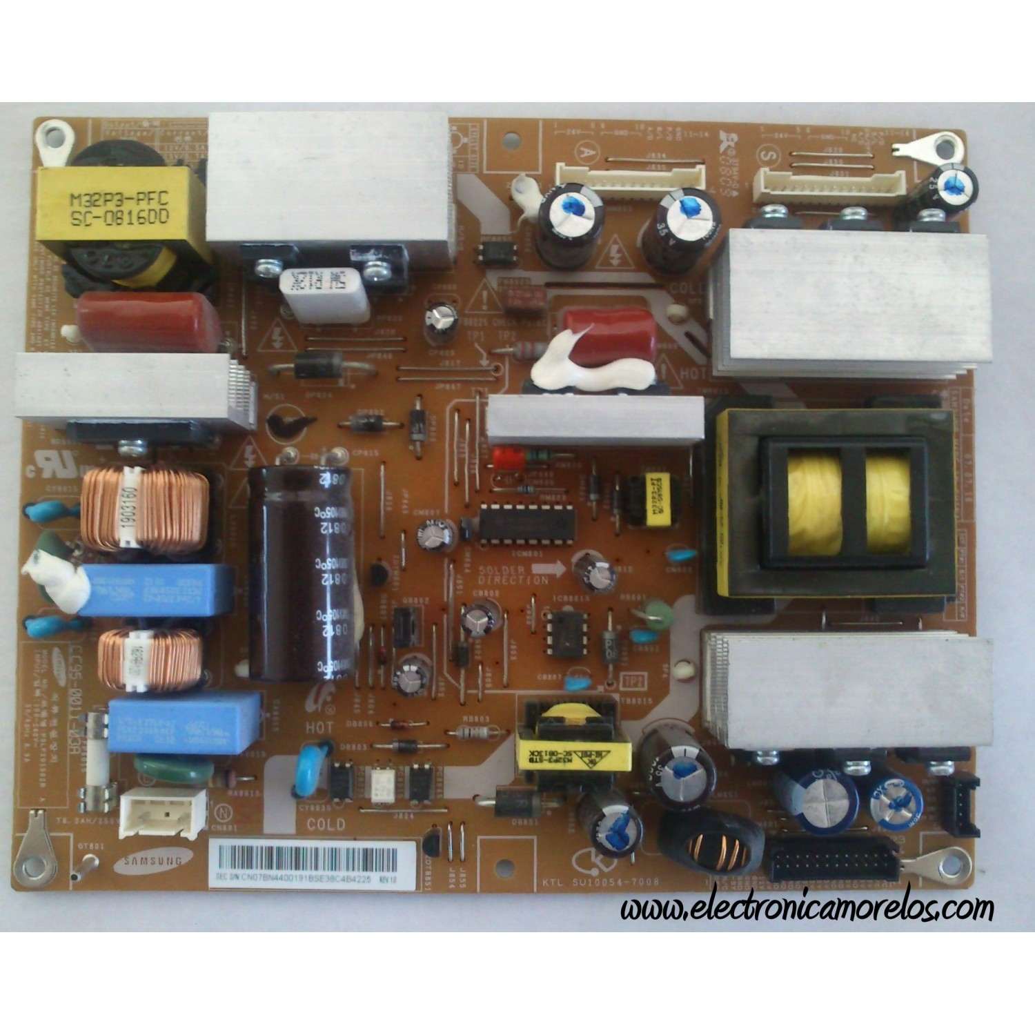 FUENTE DE PODER / SAMSUNG BN44-00191B / PSFL201502B /  CC95-0011-03A / SUSTITUTAS BN44-00155A / BN44-00191A / BN44-00156A / BN44-00192A / BN44-00192B / MODELO LN32A330J1DXZA
