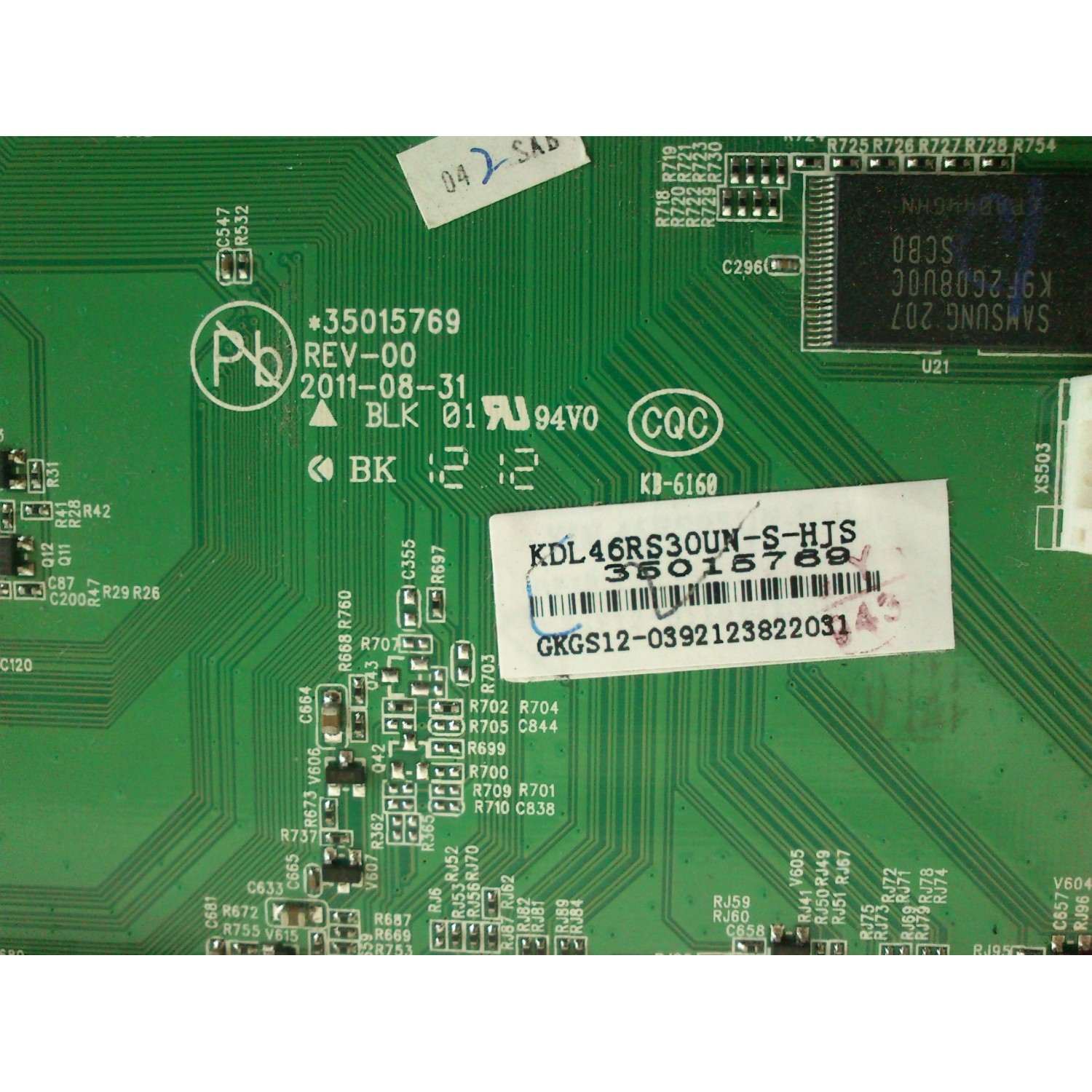 SMART TV MAIN / GKGS12-039212 / FUTURA 35015769 / KDL46RS30UN-S-HJS / MODELO KDL46RS30UN	 - Imagen 2