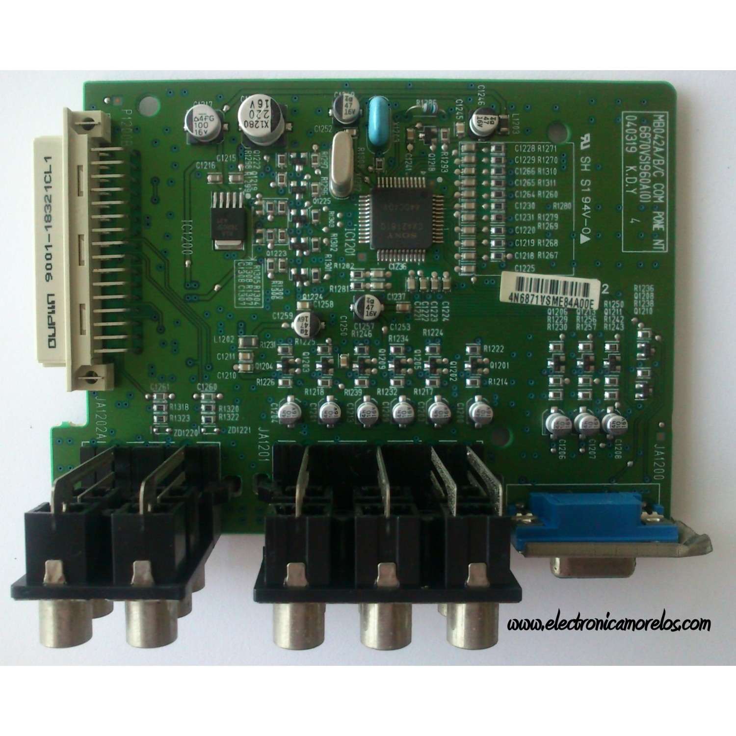 SEÑAL DE A/V / LG 6871VSME84A / 6870VS1960A / MB042A/B/C MODELO E44W46LCD	