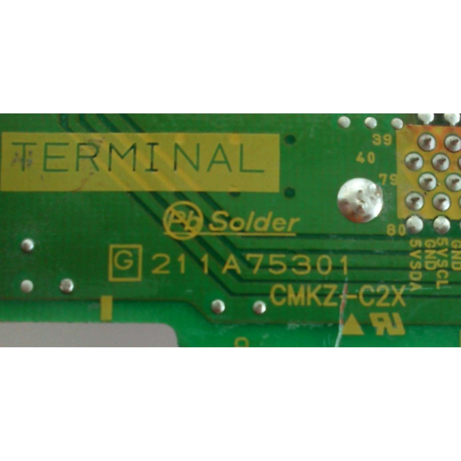 TARJETA TERMINAL 2 / MITSUBISHI 934C150005 / 934C1500 / 211A75301 / MODELO WD-52627	 - Imagen 2