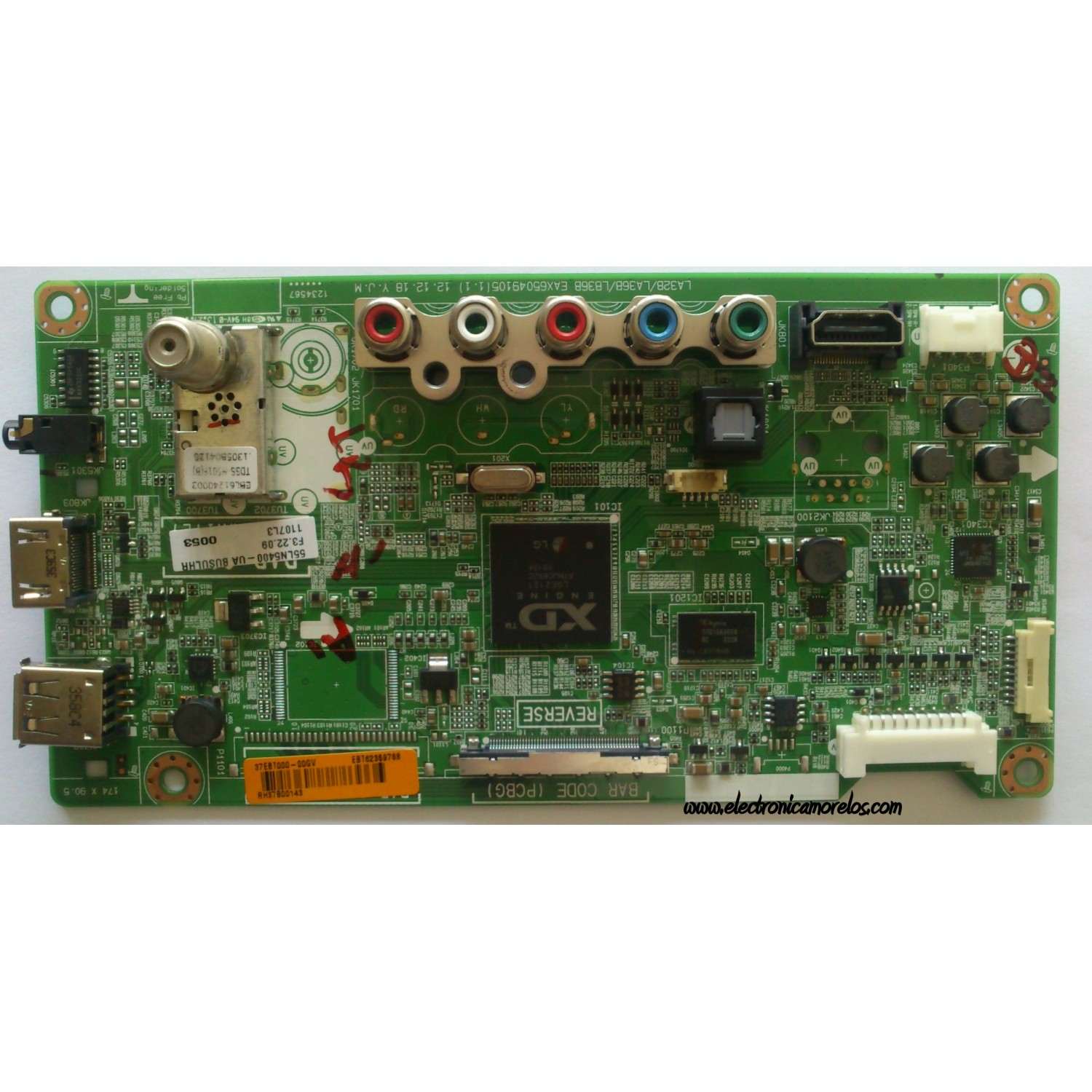 MAIN / LG EBT62359788 / EAX65049105 / MODELO 55LN5400-UA BUSULHR / PANEL / SUSTITUTAS EBT62359736 / EBT62359794 / EBT62878002 / EBT62359778 / EBT62359752 / EBT62359784 / EBT62359742