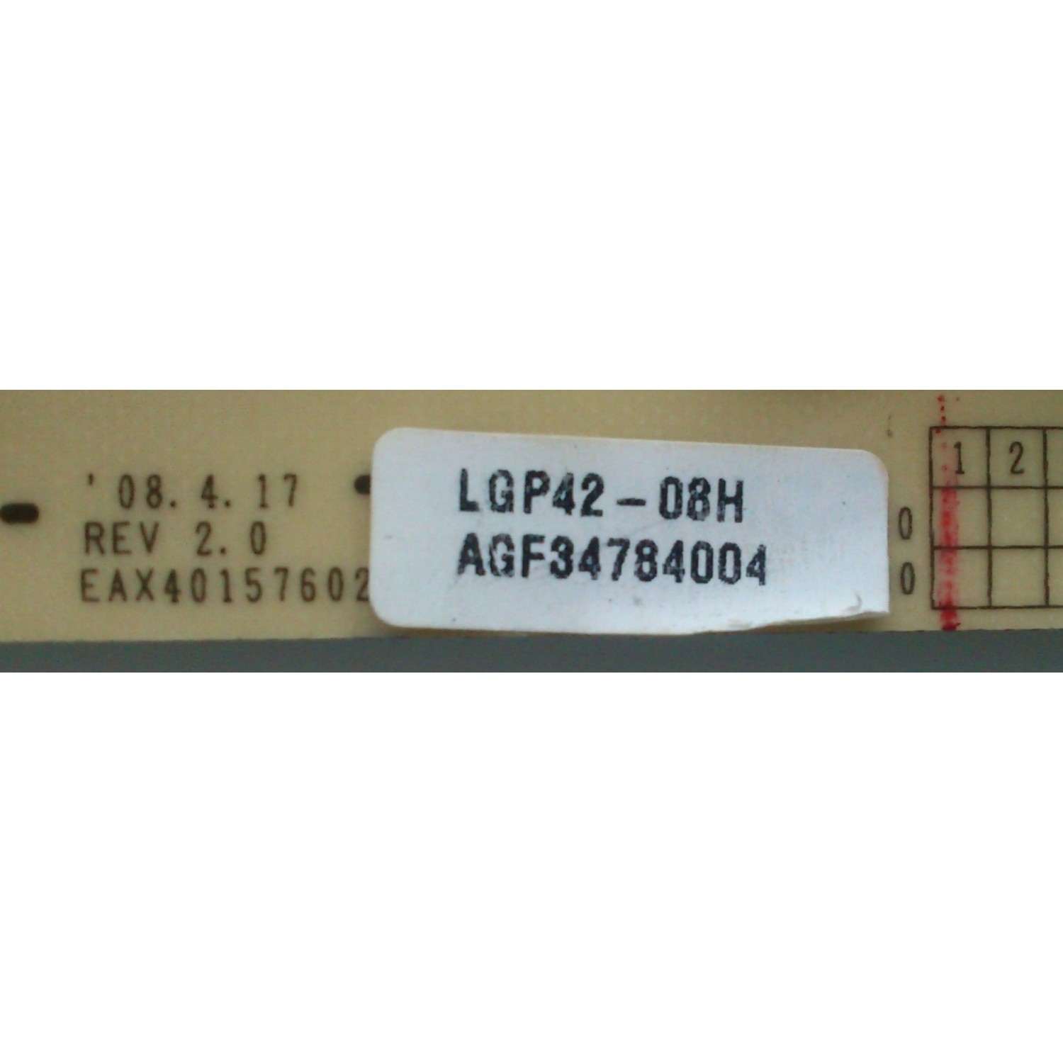 FUENTE DE PODER / LG AGF34784004 / EAX40157602/0 / 43240402 / LGP42-08H / MODELO 42LG50-UG.AUSHLHR	 - Imagen 3