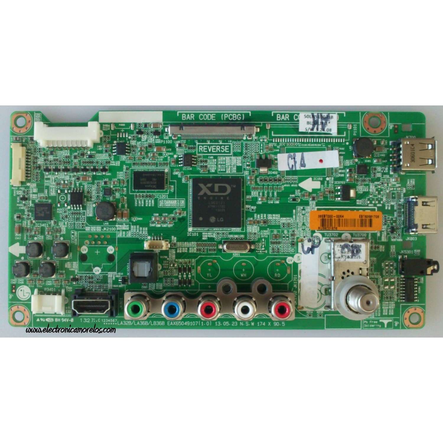 MAIN / LG EBT62681708 / EAX65049107(1.0) / PANEL`S HC500DUN-VCFP1 / LC500DUE (SF)(R2) / MODELO 50LN5100-UB BUSJLJR