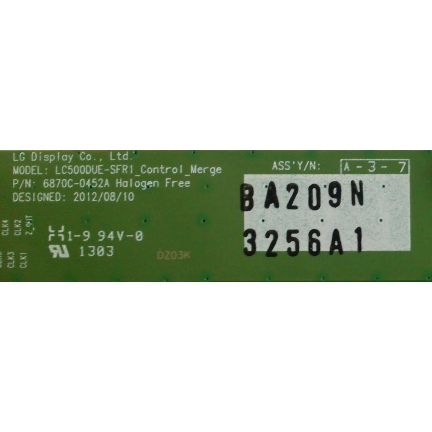 T-CON PARA TV LG / NUMERO DE PARTE 6871L-3256A / 6870C-0452A / 3256A / PANEL LC500DUE / MODELOS 50LN5750-UH / 50LN5700-UH / 50LN5200-UB / 50LN5400-UA / 50LN5600-UI / 50LN5100-UB / 50LA6200-UA / 50LA6205-UA / 50L1350U / 50L4300U / 50L4300UC - Imagen 2