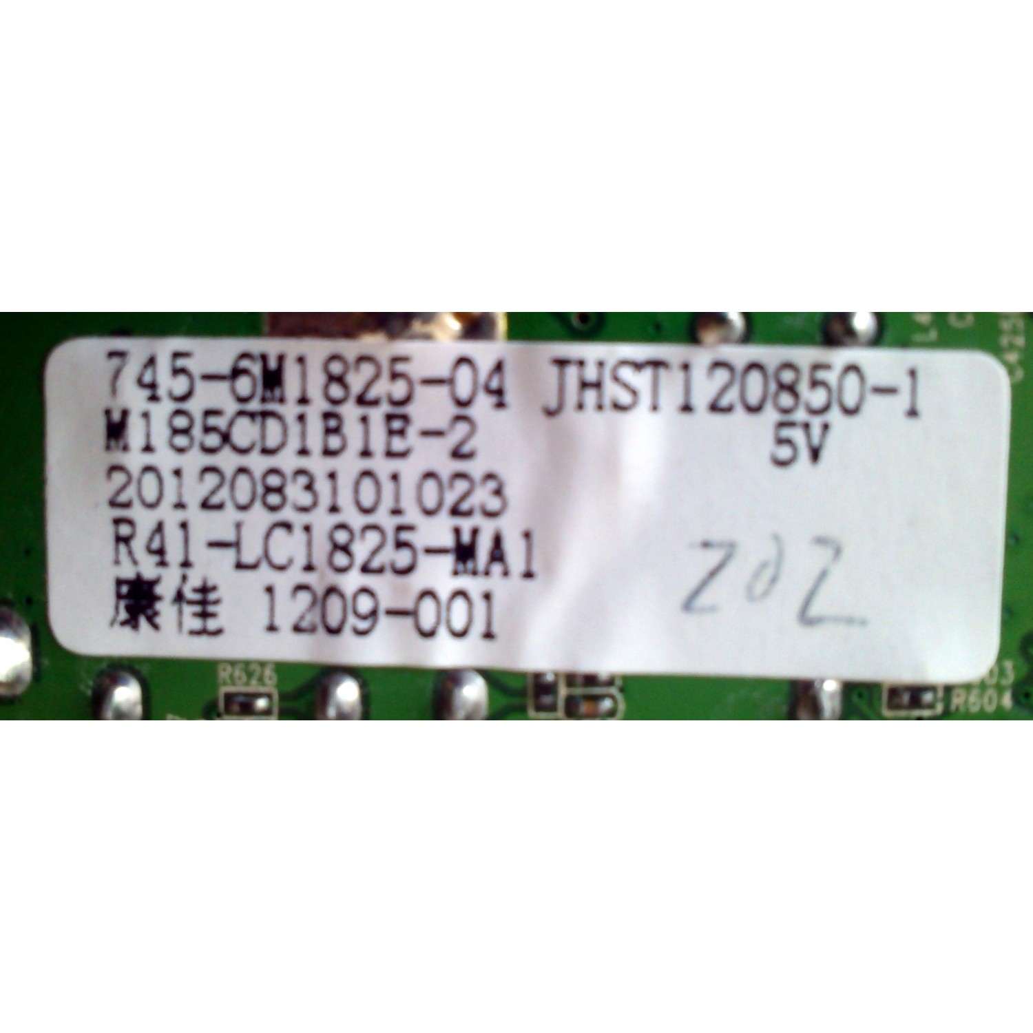 MAIN / 745-6M1825-04 / JHWJ120850-1 / 090-6M1825-00 / R41-LC1825-MA1 / 2012083101023 /M185CD1B1E-2 / JHST120850-1 5V	 - Imagen 3
