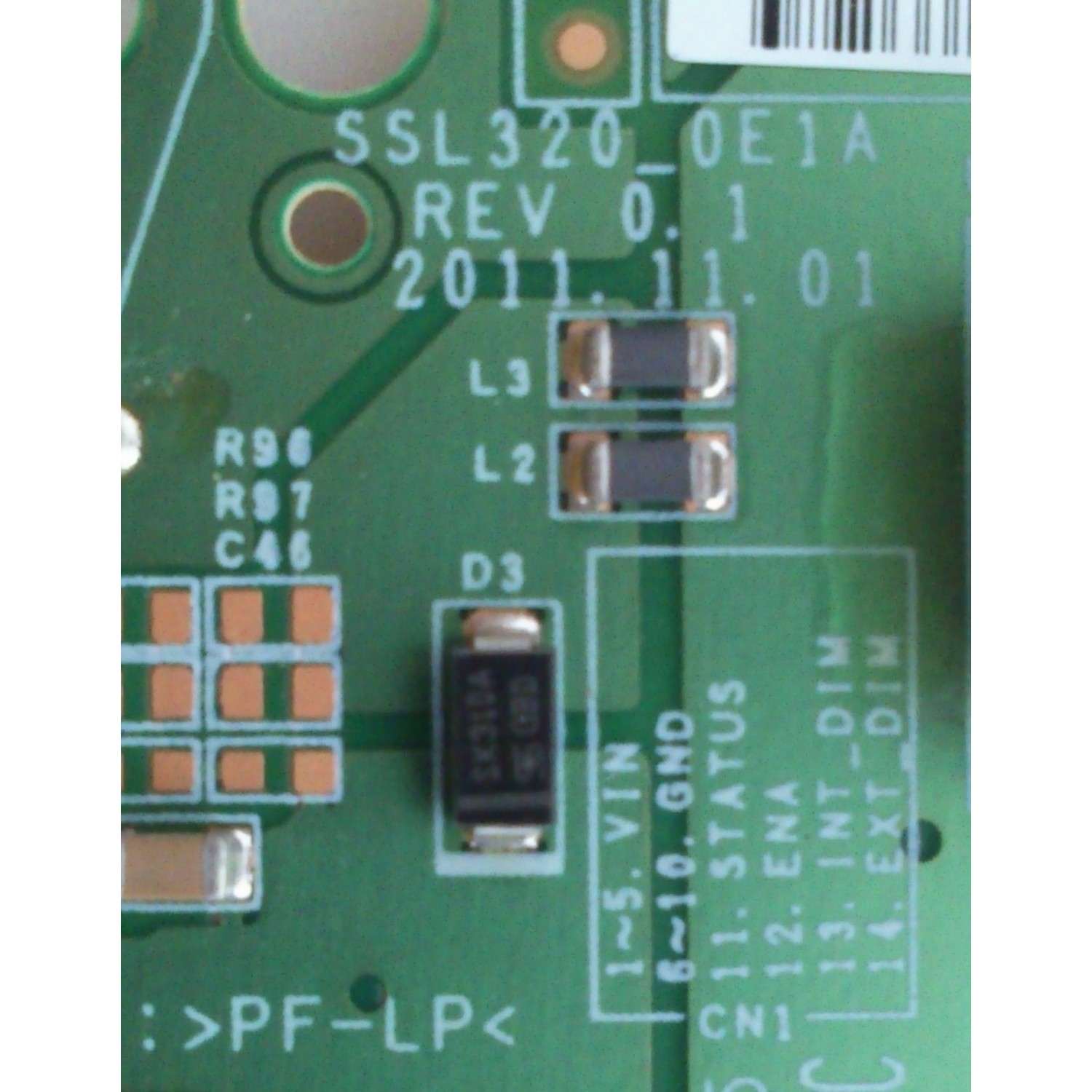 LED DRIVER PARA TV SANYO / NUMERO DE PARTE LJ97-00221B / SSL320_0E1A / 00221B / PANEL LTA320AN12 / MODELOS DP32242 SSD32TA-00 / 32L4200U - Imagen 3