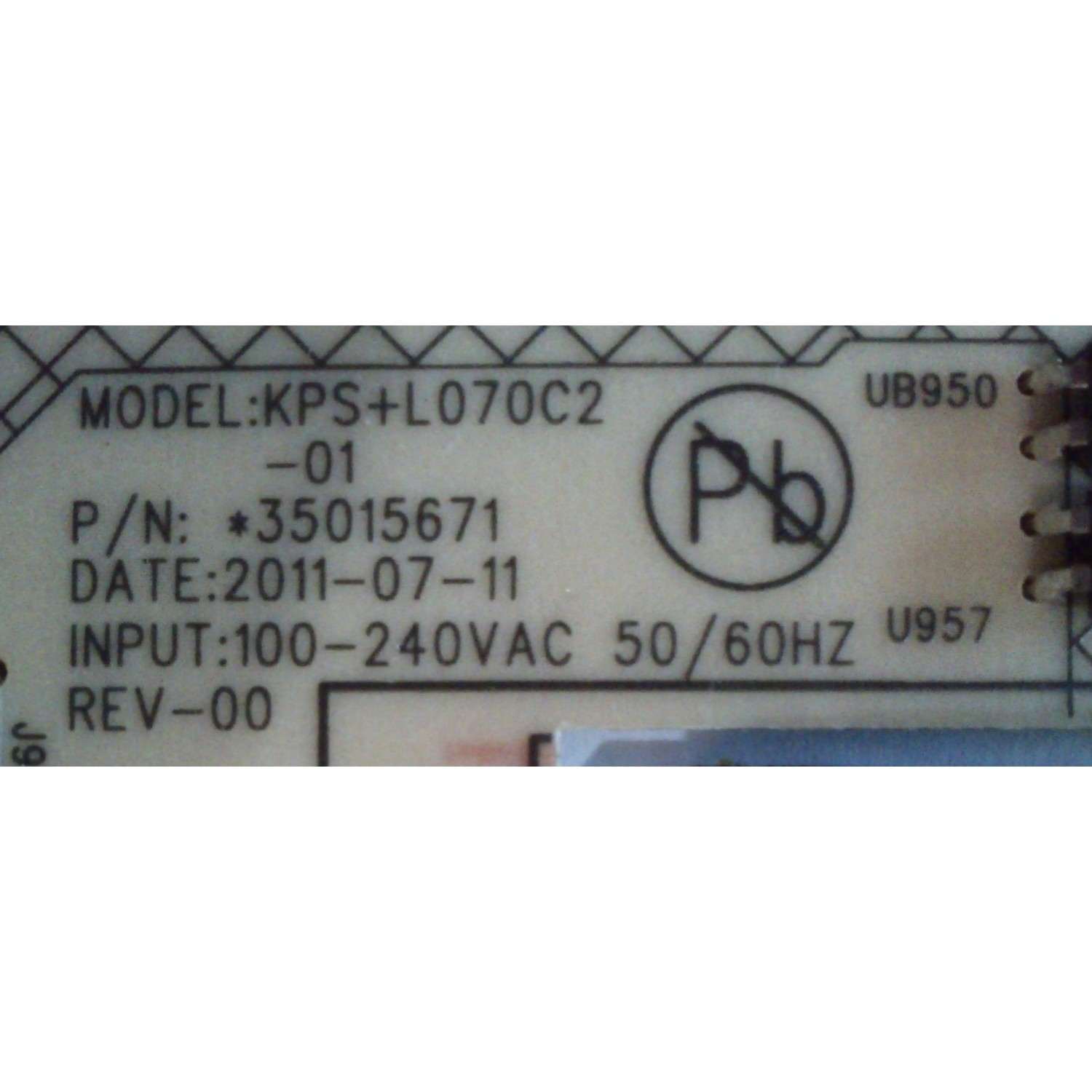 FUENTE DE PODER PARA TV TOSHIBA / NUMERO DE PARTE 35015671 / 34007873 / 34007837 / GS11-033311 / KPS+L070C2 / MODELO LE3250 - Imagen 4