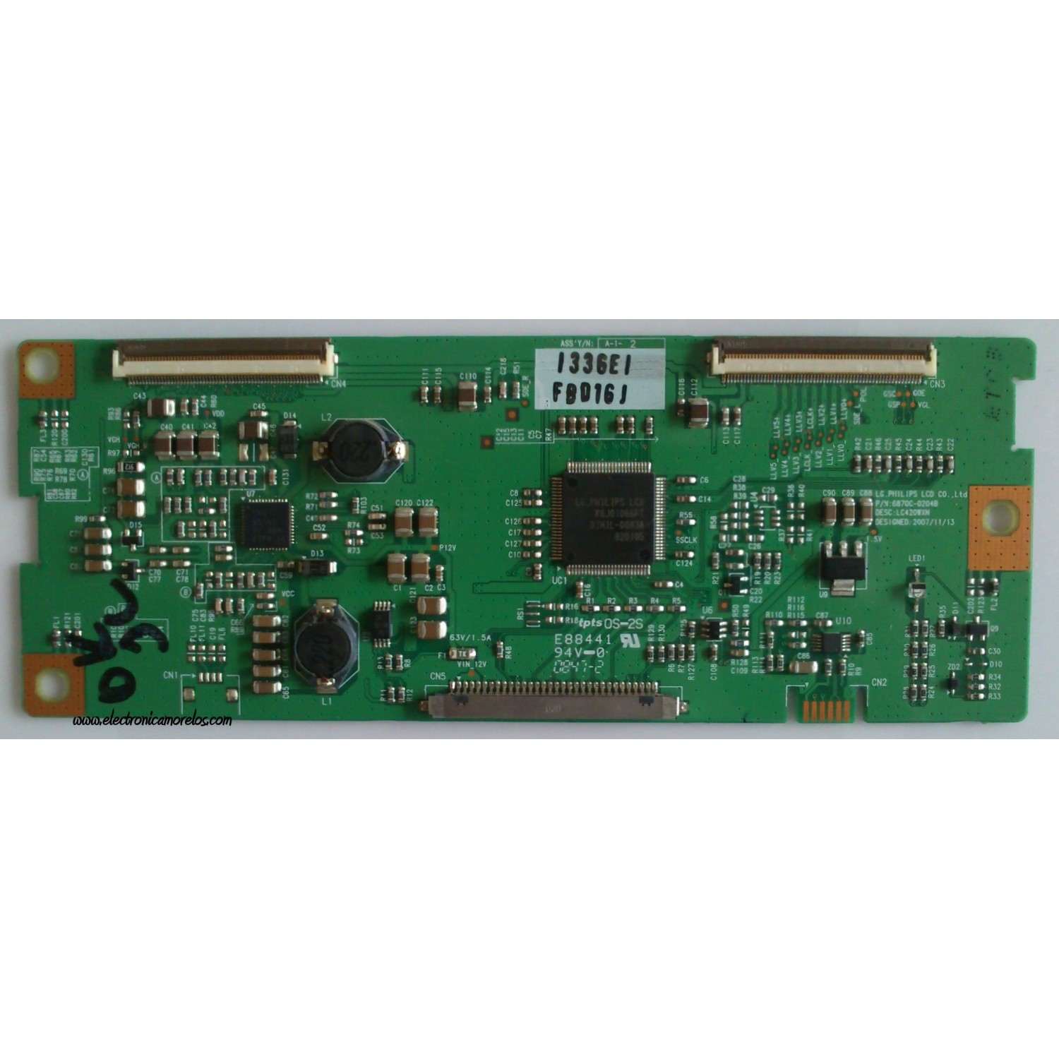 T-CON PARA TV LG / NUMERO DE PARTE 6871L-1336E / 6870C-0204B / 1336E / PANEL LC420WXN (SA)(A1) / MODELO 42LG3000-ZA / 42LG3000-ZA.BEKQLJG / 42LK520-UA / 42LG30-UD / 42LG30-UD.AUSQLJR