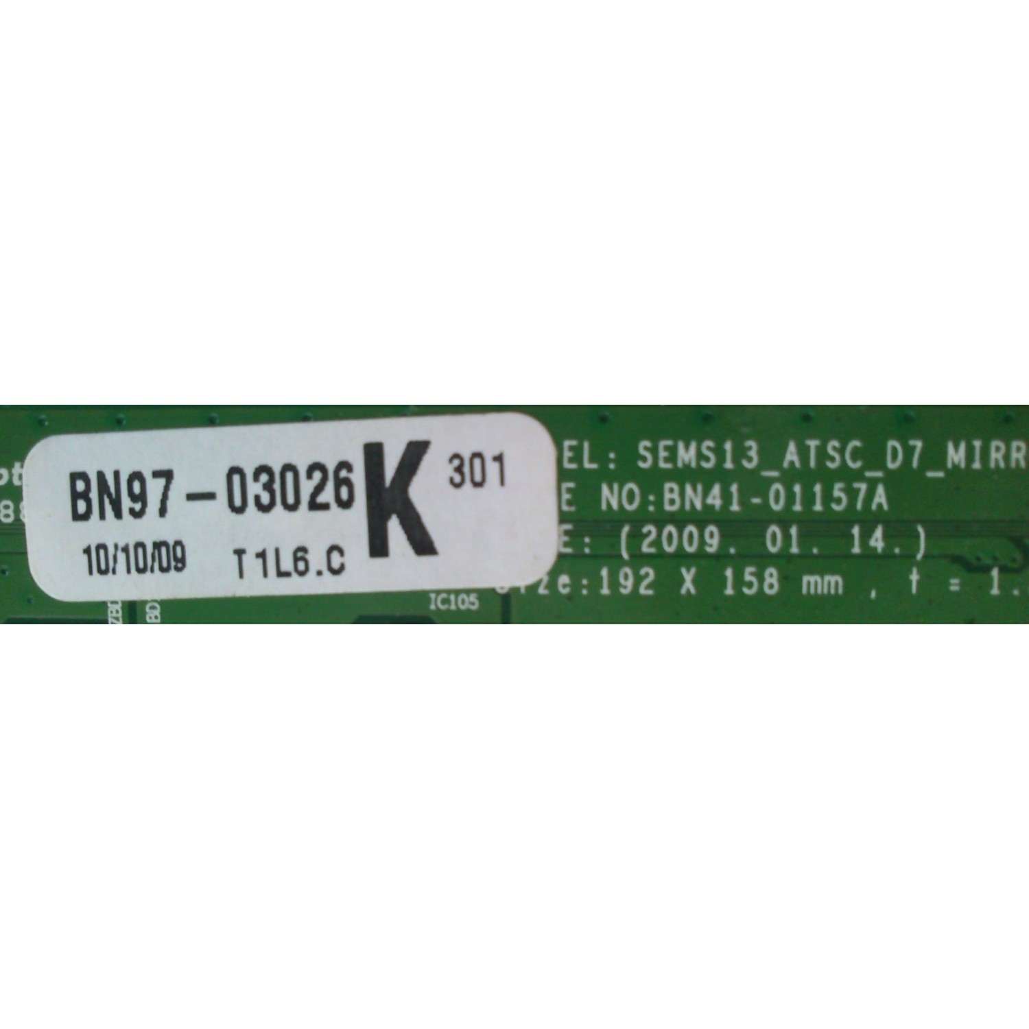 MAIN / SAMSUNG BN96-11525C / BN41-01157A / BN97-03026K / MODELO LN32B540P8DXZA	 - Imagen 3