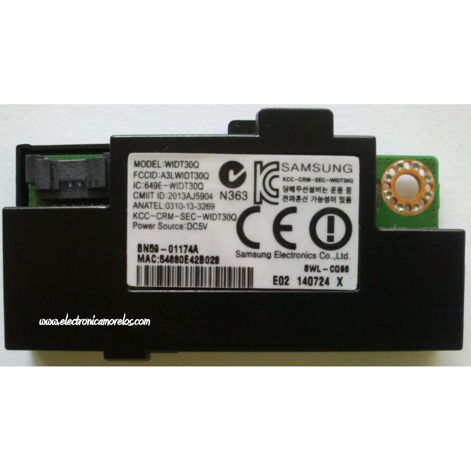 MODULO PARA WI-FI / SAMSUNG BN59-01174A / WIDT30Q / MODELO UN46H7150AFXZA