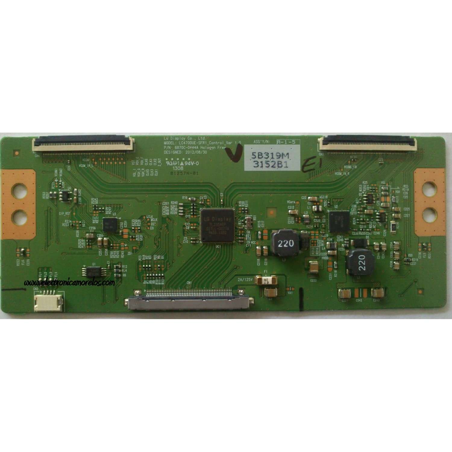 T-CON / LG 6871L-3152B / 6870C-0444A / 3152B / PANEL LC470DUE (SF)(R1) / MODELOS 47LN5400-UA / 47LN5200-UB.BUSYLJR  / 47LN5200-UA / 47LN5700-UH / 47LN5790-UI / 47LA6200-UA.BUSYLJR /  47LN5750-UH.BUSYLJR / 47LN5750-UH.BUSQLJR