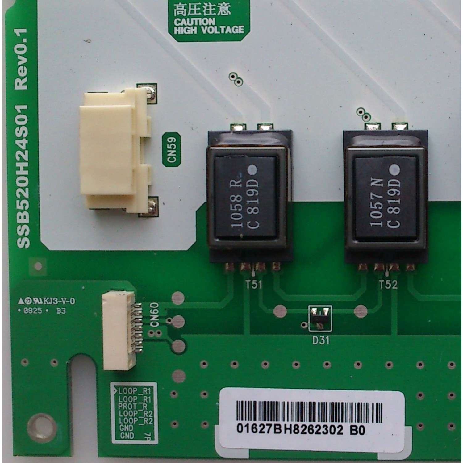 BACKLIGHT INVERSOR RL / SAMSUNG / SONY LJ97-01627B / SSB520H24S01 / MODELO KDL-52XBR6 RL	 - Imagen 2