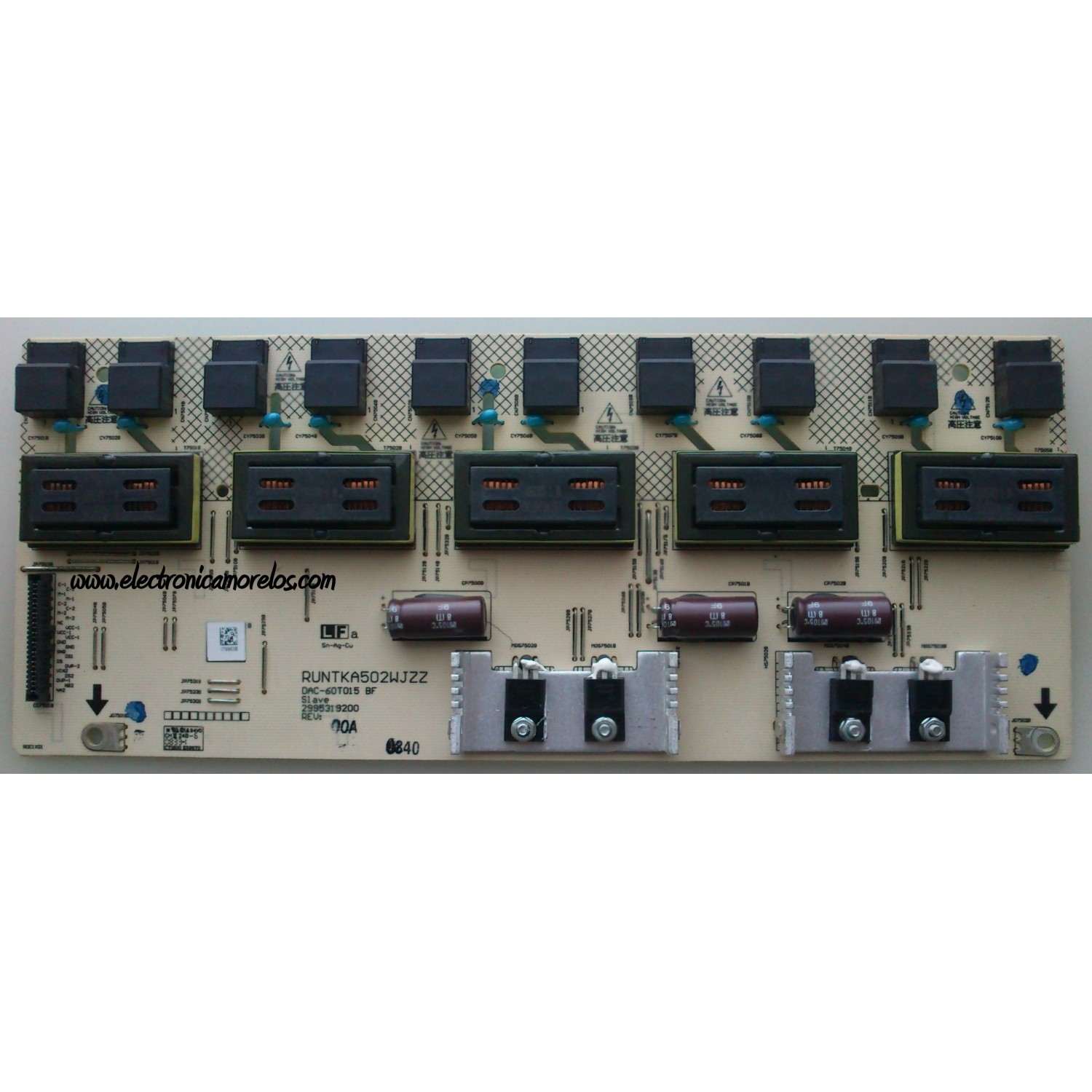BACKLIGHT INVERSOR / SHARP RUNTKA502WJZZ / DAC-60T015 BF / 2995319200 / MODELO LC-C4655U	