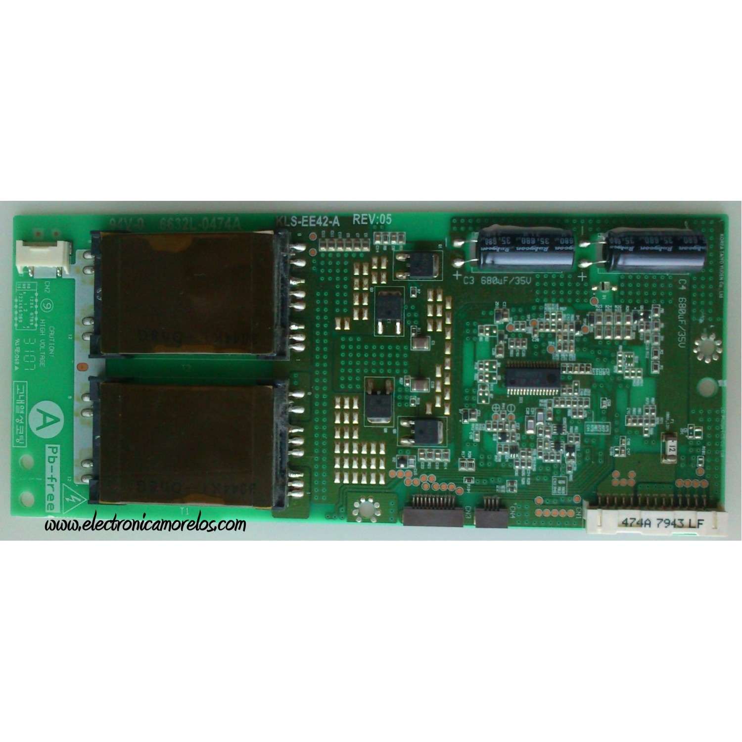 BACKLIGHT INVERSOR / OLEVIA 6632L-0474A / KLS-EE42-A / MODELO 242FHD-T11	