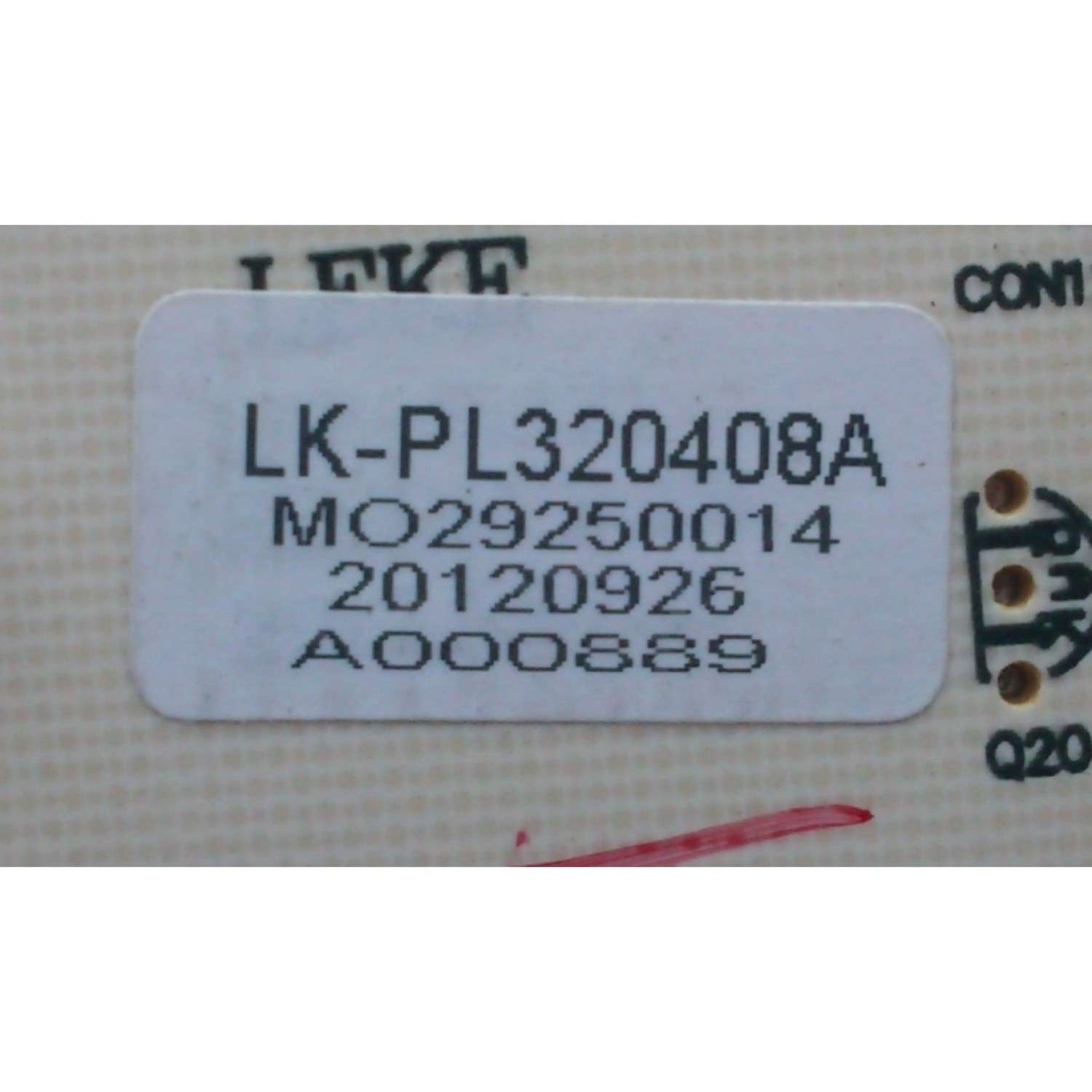 FUENTE DE PODER / APEX LK-PL320408A / MO29250014 / CQC04001011196 / MODELO LE3242	 - Imagen 2