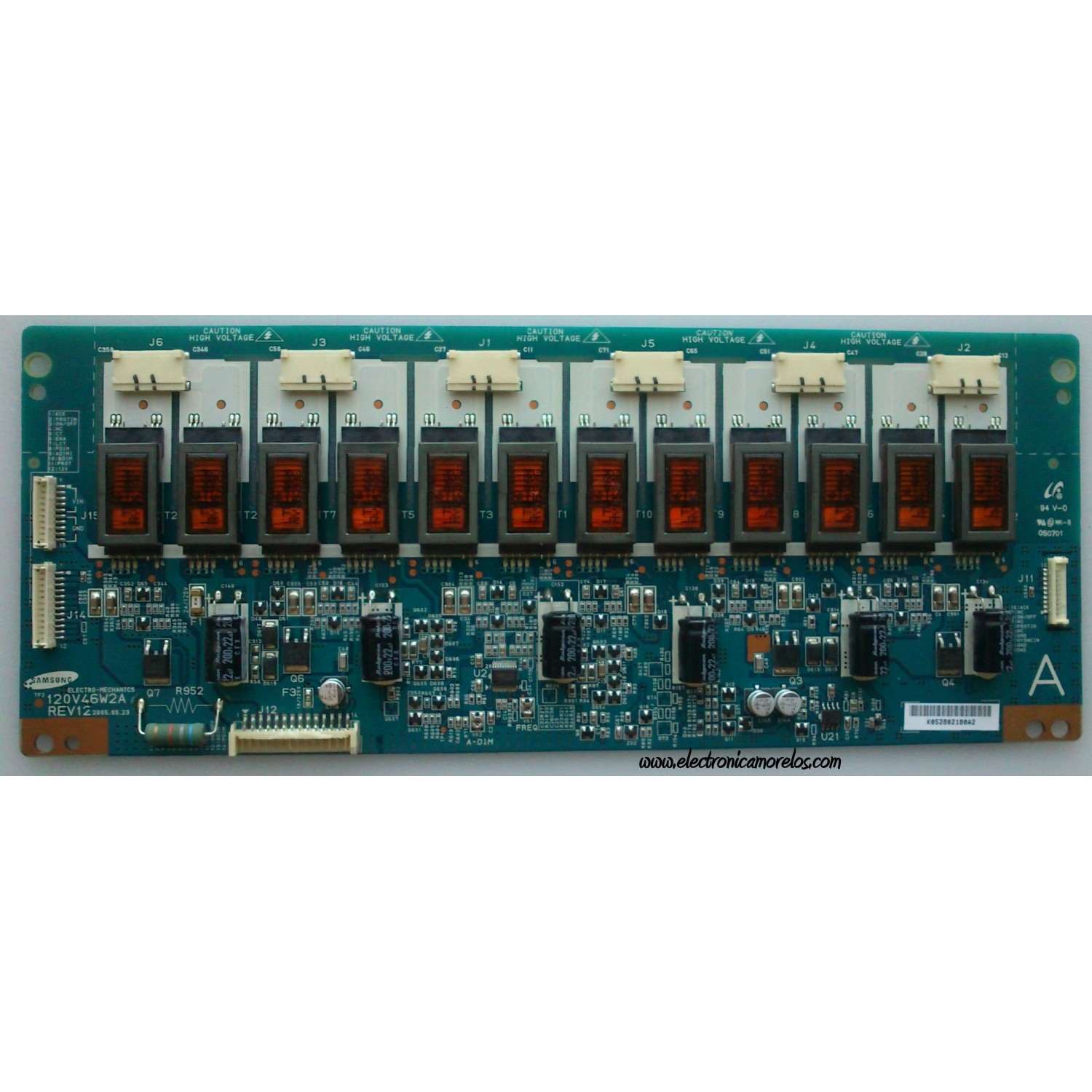 BACKLIGHT INVERSOR A / SAMSUNG 120V46W2A REV12 / K052802180A2 / MODELO LNR469DX/XAA	
