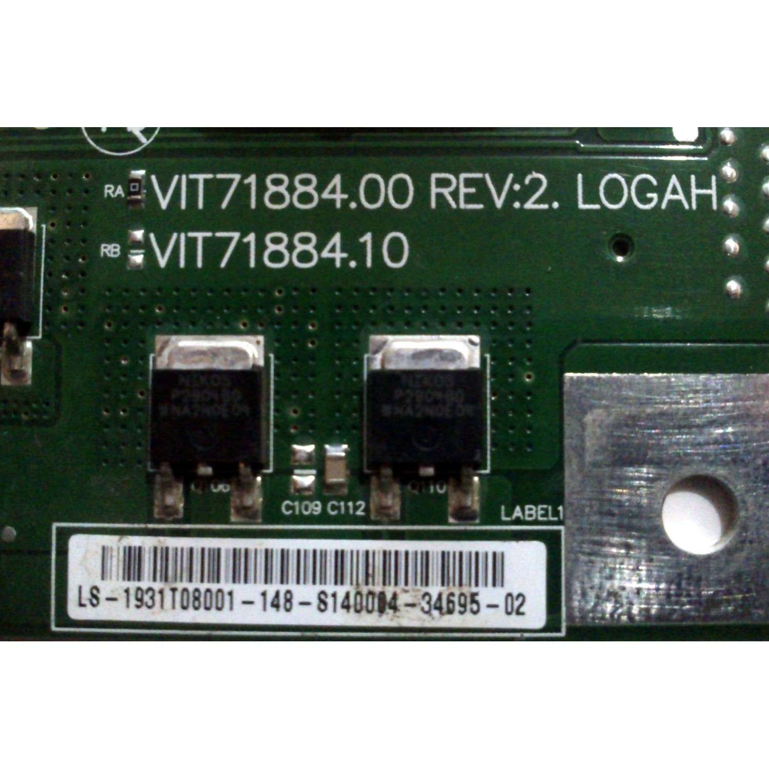 BACKLIGHT INVERSOR / LG 19.31T08.001 / 1931T08001 / VIT71884.00 / MODELO 32LG3DDH-UA	 - Imagen 2