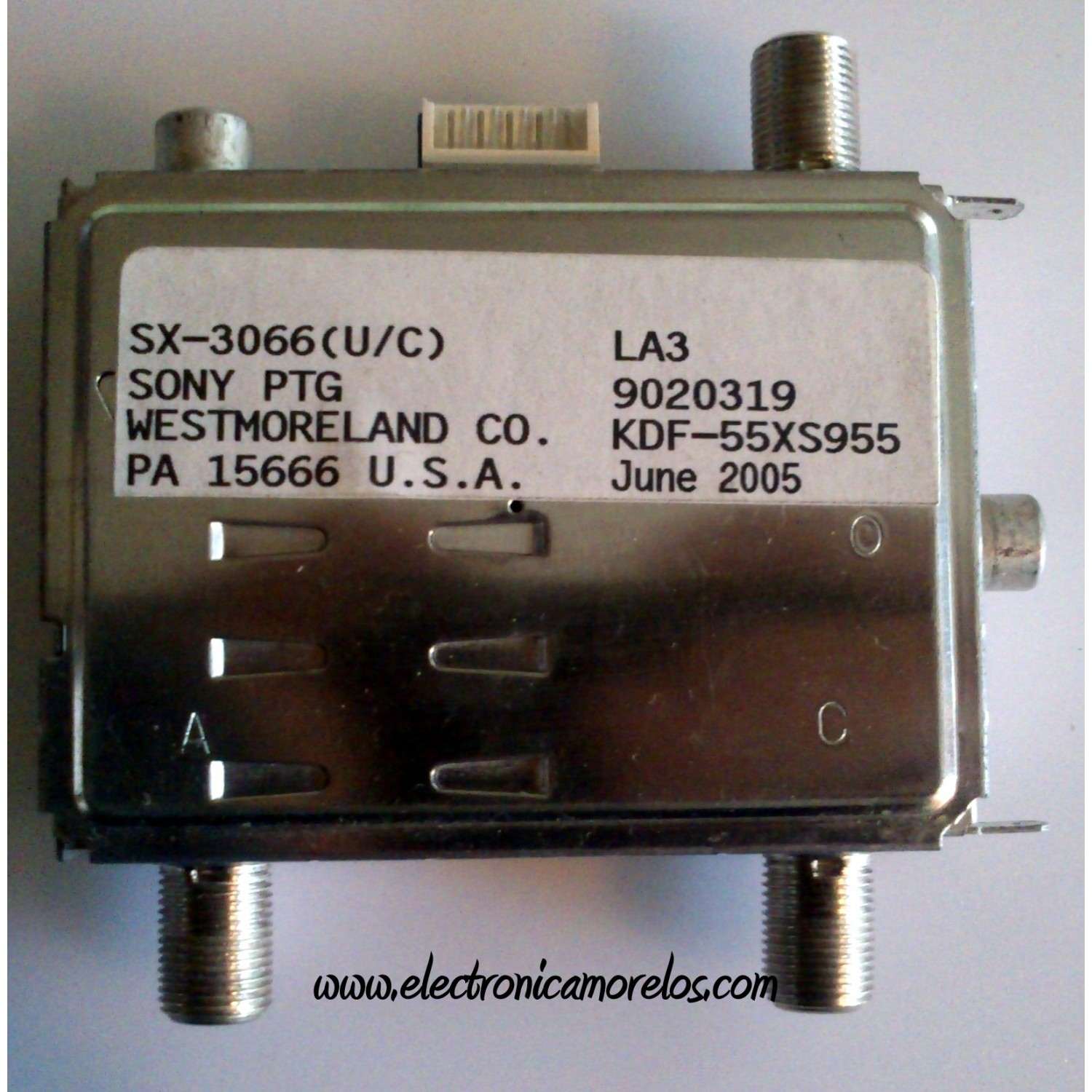 TUNER / SONY SX-3066(U/C) / SX-3066 / LA3 / 15666 / MODELO KDF-55WF655	