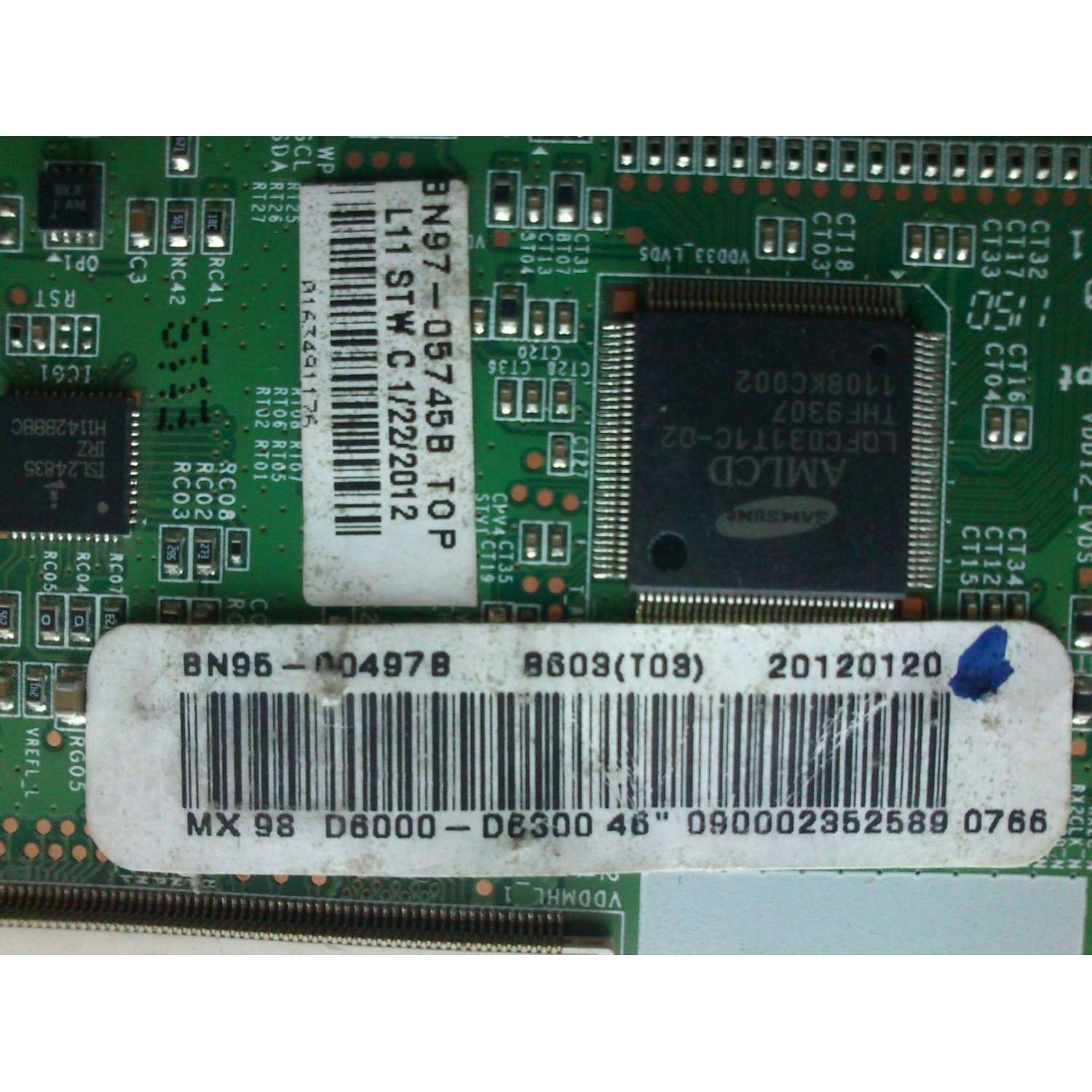 T-CON / SAMSUNG BN95-00497B / BN41-01662A / BN97-05745B / MODELO UN46D6000SFXZA	/ UN46D6050TFXZA H301 - Imagen 3