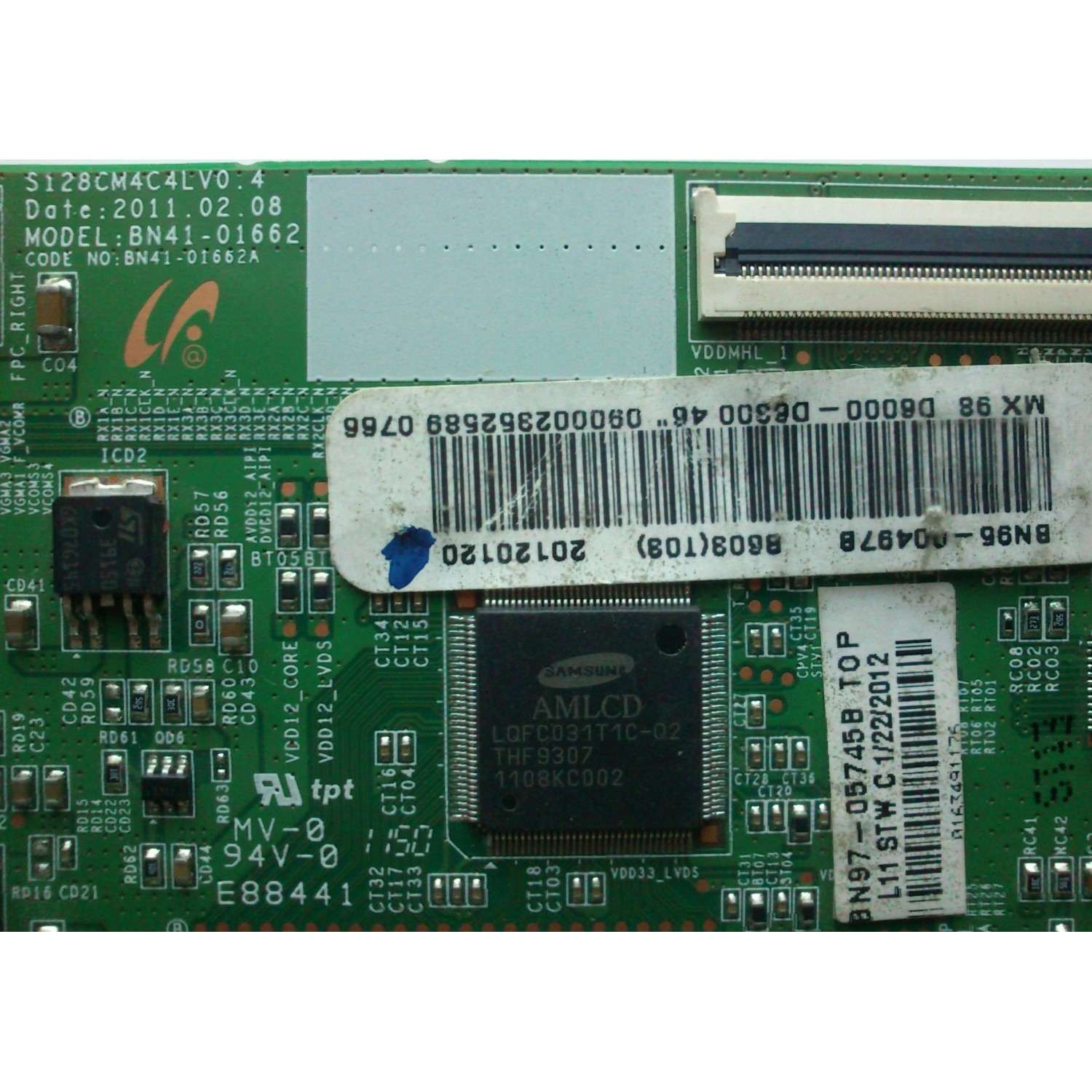 T-CON / SAMSUNG BN95-00497B / BN41-01662A / BN97-05745B / MODELO UN46D6000SFXZA	/ UN46D6050TFXZA H301 - Imagen 2
