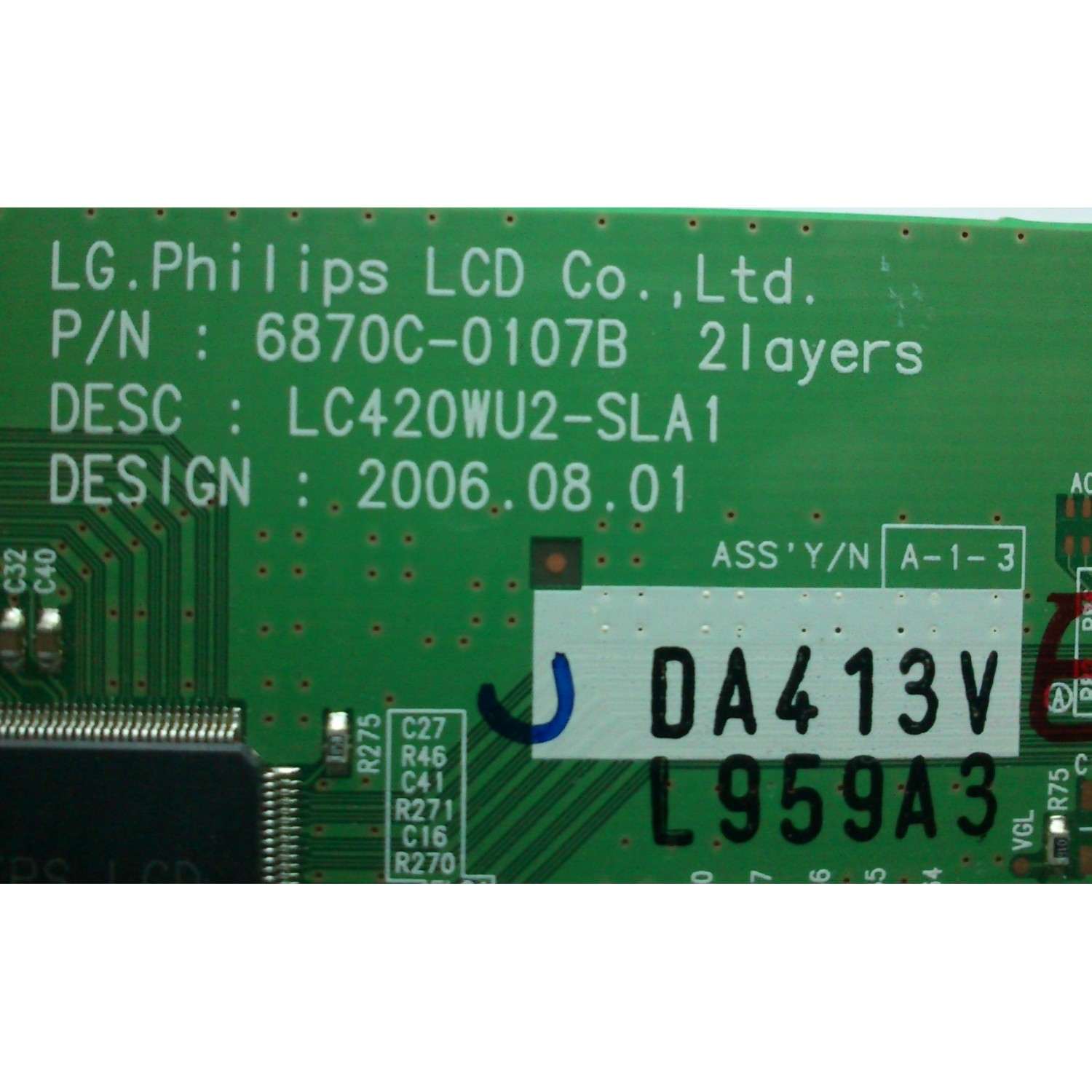 T-CON / PHILIPS 6871L-0959A / 6870C-0107B / 959A / MODELO 42PFL7422D/37	 - Imagen 2