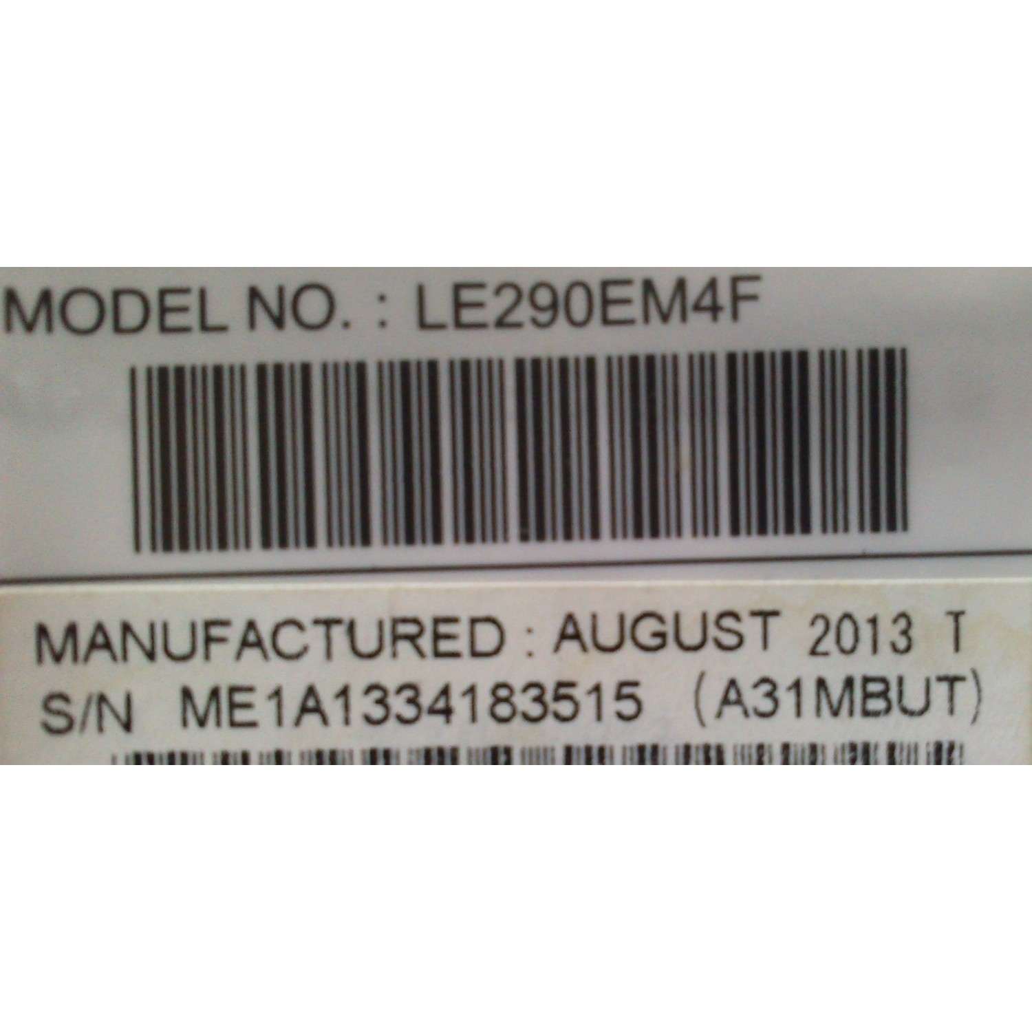 MAIN / EMERSON A31MBUT / BA31M0G0201 2 / MODELO LE290EM4 - Imagen 2