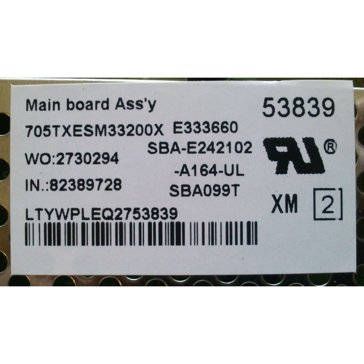 MAIN / VIZIO 756TXECB02K0380 / XECB02K038 / XECB02K038010X / 715G6648-M01-000-004F / 715G6648-M01-000-004N / 705TXESM33200X / PARTES SUSTITUTAS 756TXECB02K0250 , 756TXECB02K037 / PANEL TPT500J1-HVN04 REV.S17TB / MODELOS E500I-B1 / E500I-B1 LTYWPLEQ - Imagen 2