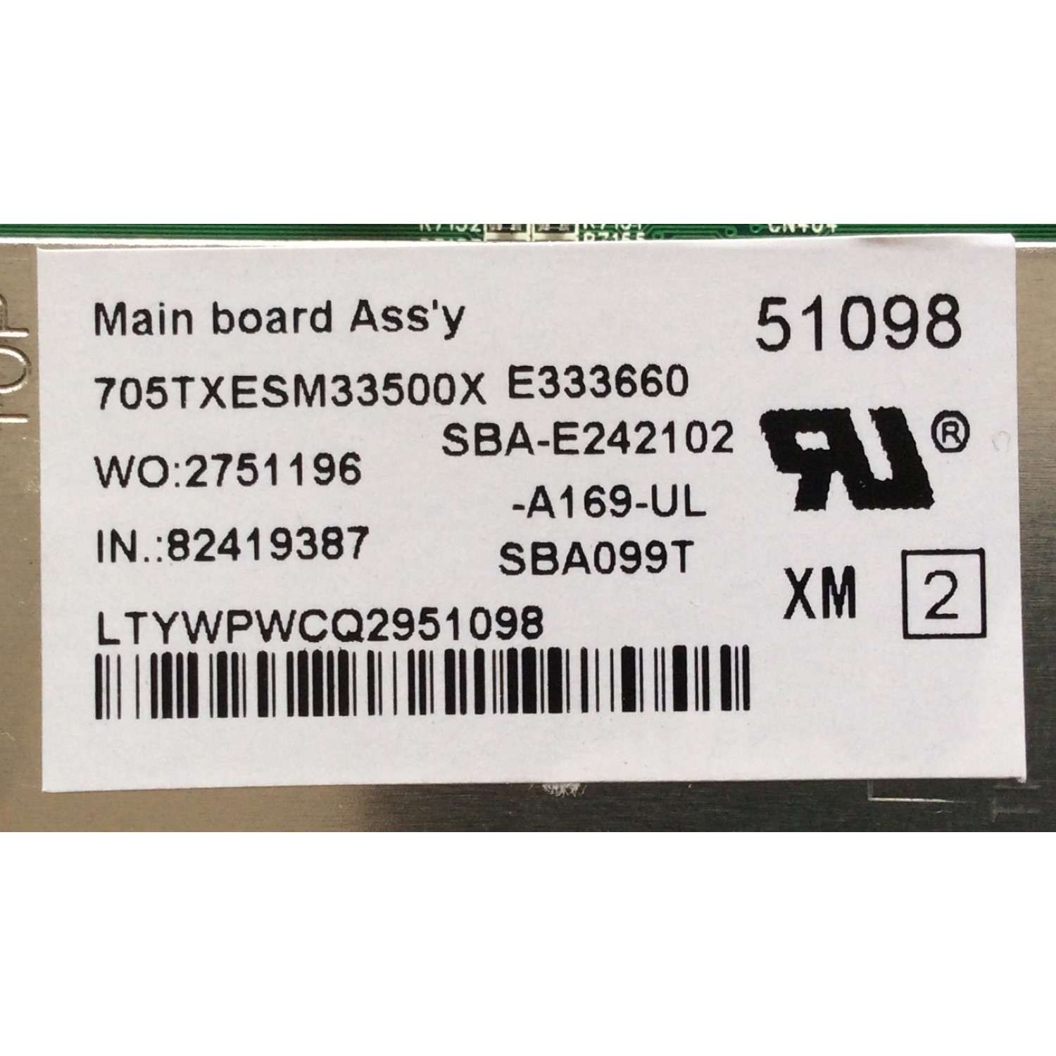 MAIN PARA TV VIZIO / NUMERO DE PARTE XECB02K017 / 715G6650-M01-000-005K / 756TXECB02K0170 / 756TXECB02K017 / PANEL TPT420H2-HVN07 REV:S470A / MODELOS M422I-B1 LTYWPWBQ / M422I-B1 LTYWPWCQ / M422I-B1 LTFWPWCQ / M422I-B1 LTFWPWCQ / M422I-B1 LTMWPWBQ - Imagen 3