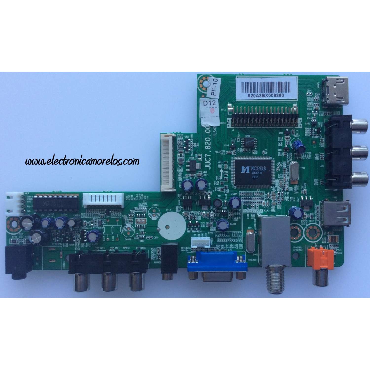 MAIN / RCA / JUC7.820.00078195 / HLS46C / MODELO DETC190M4	