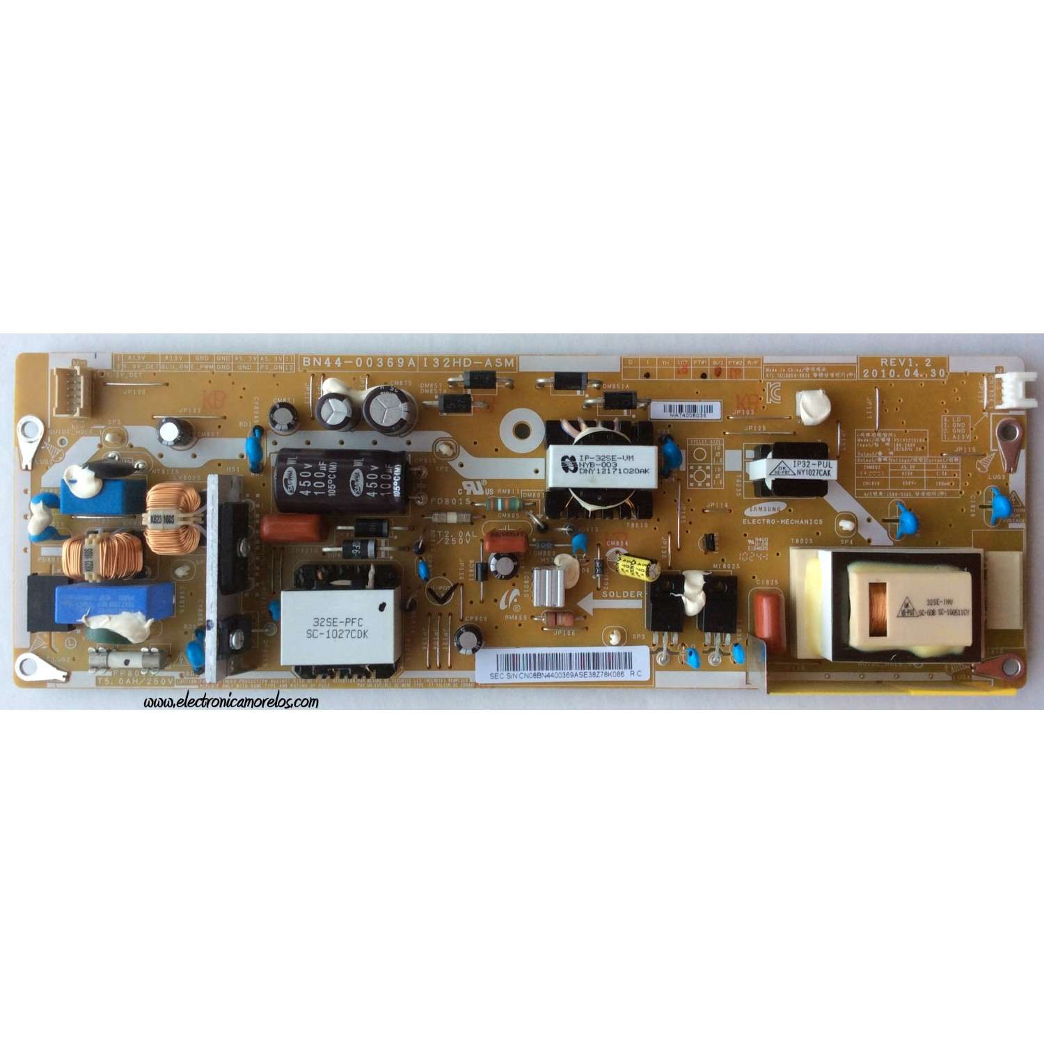 FUENTE BACKLIGHT / SAMSUNG BN44-00369A / I32HD-ASM / BN4400369A / PSIV121510A / SUSTITUTAS BN44-00369B / BN44-00369C / BN44-00369D / PANEL T315HA01-ED / MODELOS LE32C654M1WXXC / LE32C653M2WXXH / LN32C350D1VXZA / LA32C650L1FXXY / MAS MODELOS EN DESCRIPCION