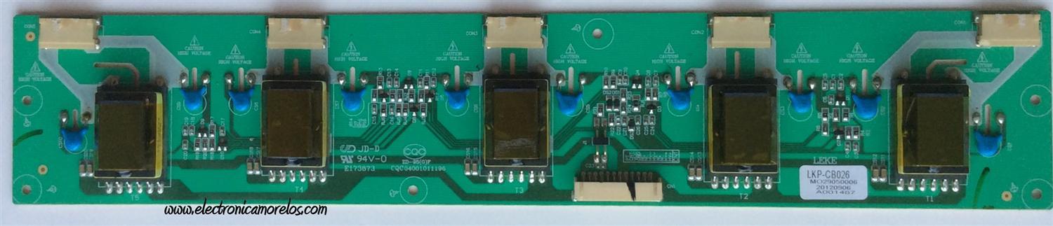 BACKLIGHT INVERSOR / ELEMENT LKP-CB026 / CQC04001011196 / MODELO ELDFT406	
