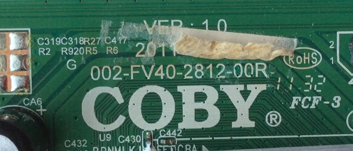 MAIN / COBY / 002-FV40-2812-00R / LTA400HM17 / MODELO TFTV4025	 - Imagen 2