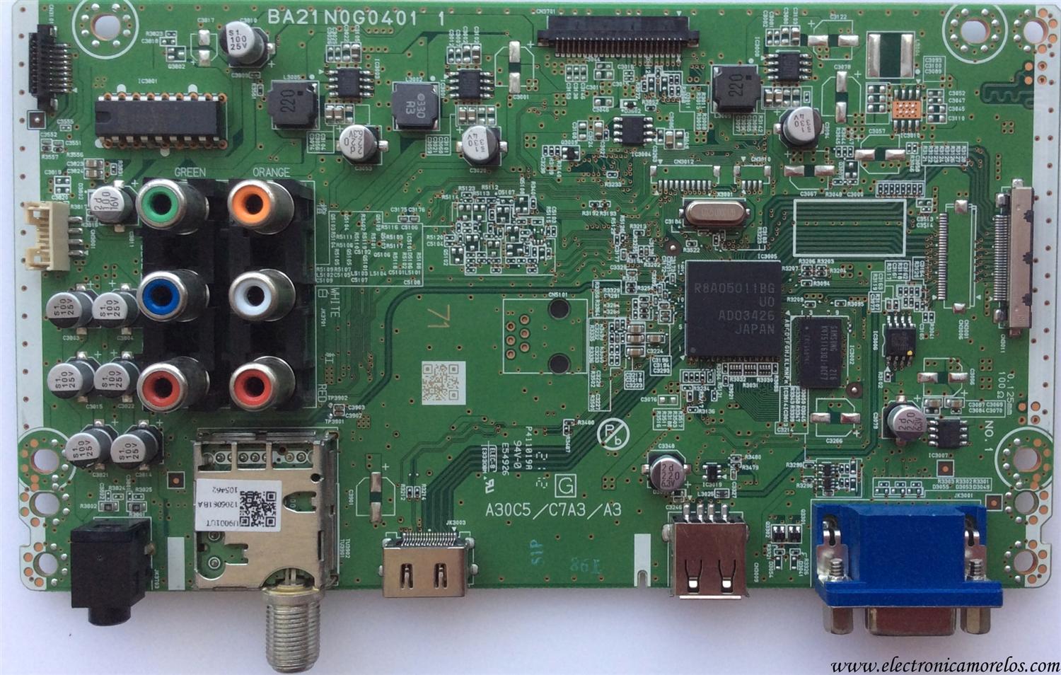 MAIN / EMERSON / FUNAI BA21N0G0401 1 / A30C5/C7A3/A3 / U9001UT	