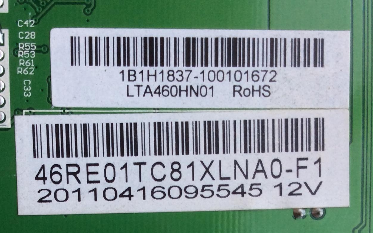 MAIN / RCA 1B1H1837 / T.RSC8.1B 10516 / 46RE01TC81XLNA0-F1 / MODELO 46LA45RQ	 - Imagen 3