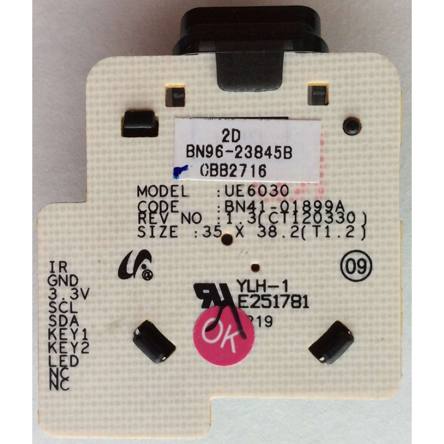 BOTONERA PARA TV / SAMSUNG BN96-23845B / BN41-01899A / MODELO UN32EH4003FXZA GD04	 - Imagen 2