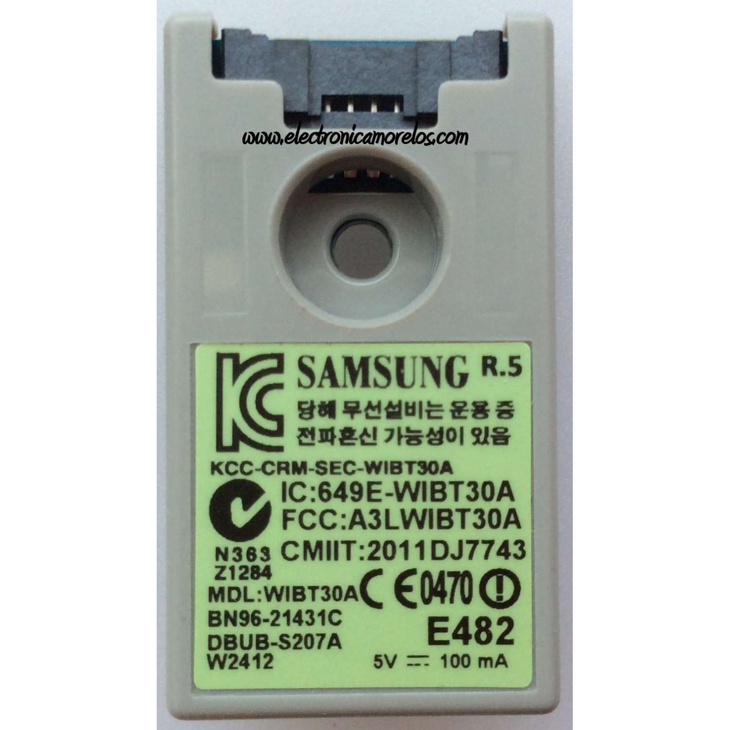 MODULO DE BLUETOOTH / SAMSUNG BN96-21431C / DBUB-S207A / 2011DJ7743 / A3LWIBT30A / WIBT30A / MODELO UN55ES6580FXZA CS02	