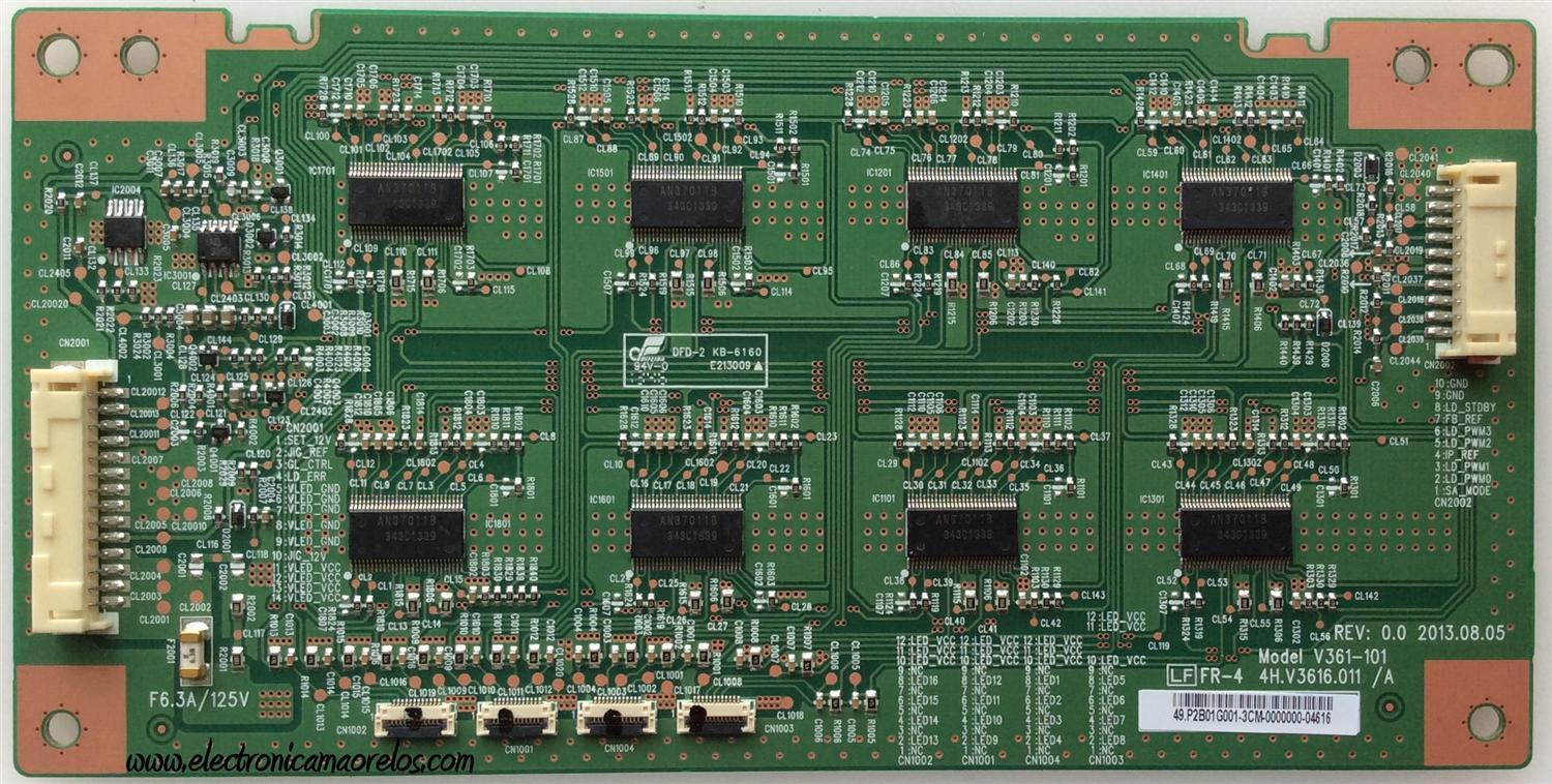 LED DRIVER  / SONY 49.P2B01G001 / V361-11 / 4H.V3616.011/A / MODELO KDL-60W850B	