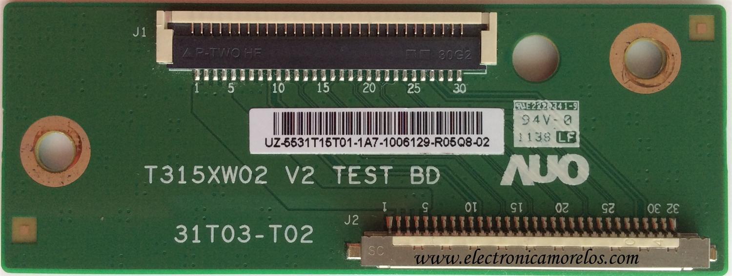 TARJETA INTERFACE / INSIGNIA 55.31T15.T01 / 5531T15T01 / T315XW02 V2 / 31T03-T02 / MODELO NS-32E740A12	