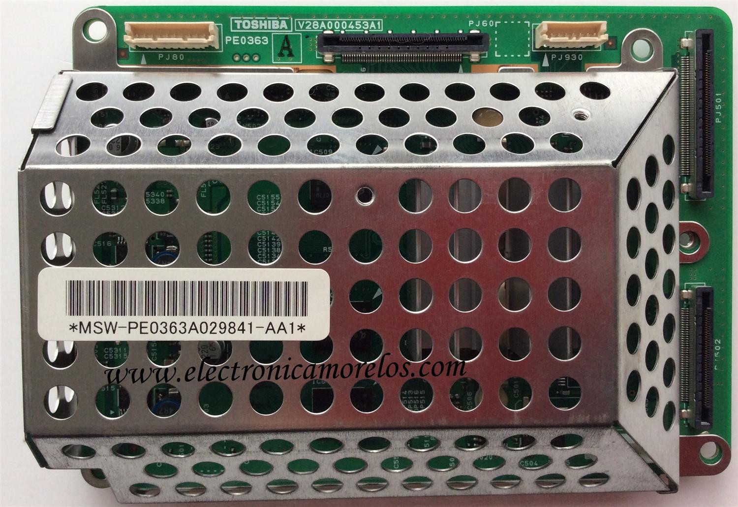 MAIN / TOSHIBA 75008025 / PE0363A / PE0363 / V28A000453A1 / MODELO 42LX177	