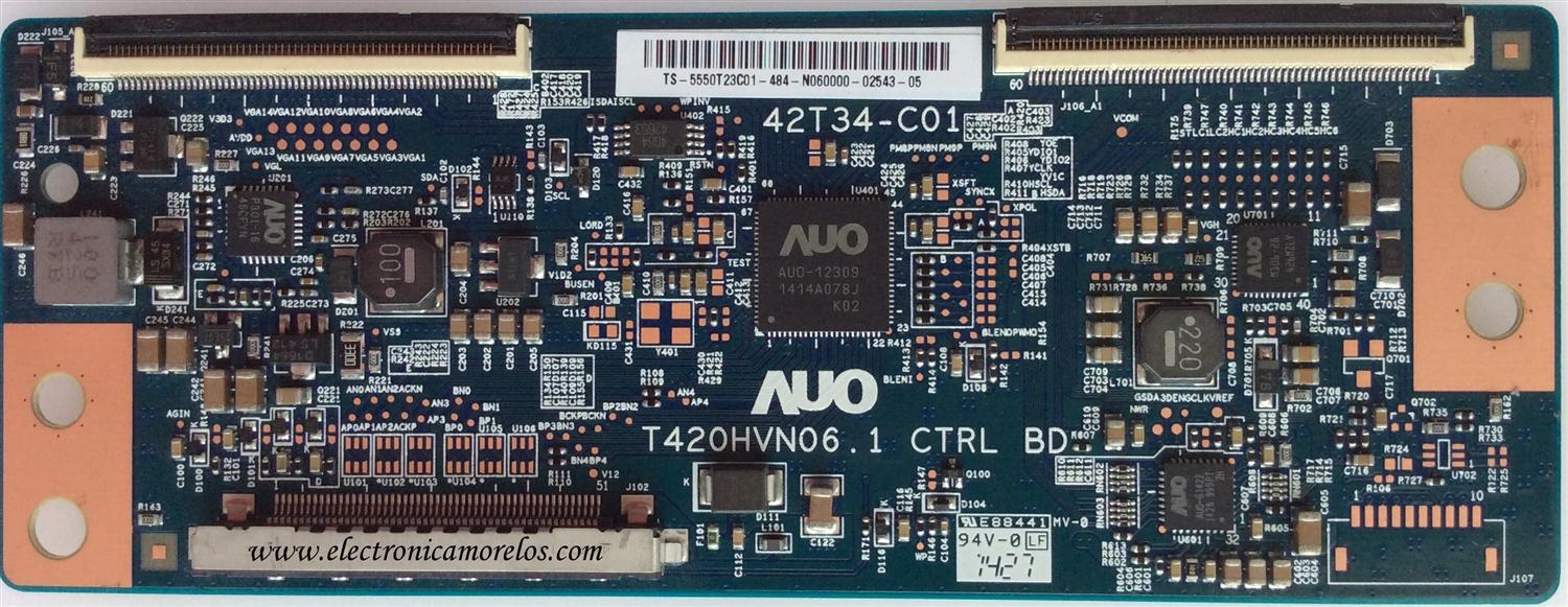 T-CON / LG 55.50T23.C01 / 5550T23C01 / T420HVN06.1 / MODELO 50LB6100-UG.BWMJLJR	