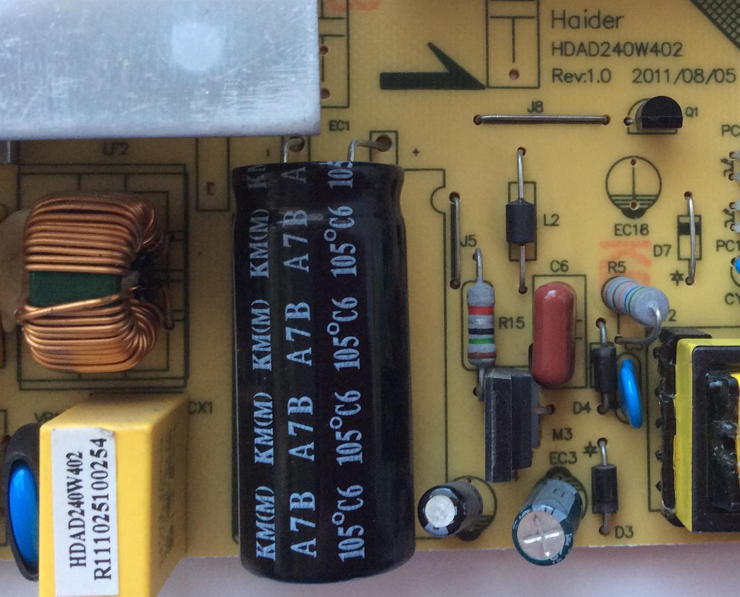 FUENTE DE PODER / WESTINGHOUSE HDAD240W402 V.3 / HDAD240W402 / R110251 / MODELO VR-4625 TW-64871-S046F	 - Imagen 2