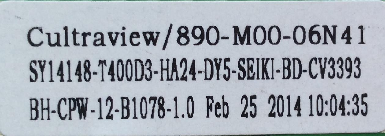 MAIN / SEIKI 42T0399 / 890-M00-06N41 / 1.80.61.00209 / SY14167 / MODELO SE40FH03	 - Imagen 2