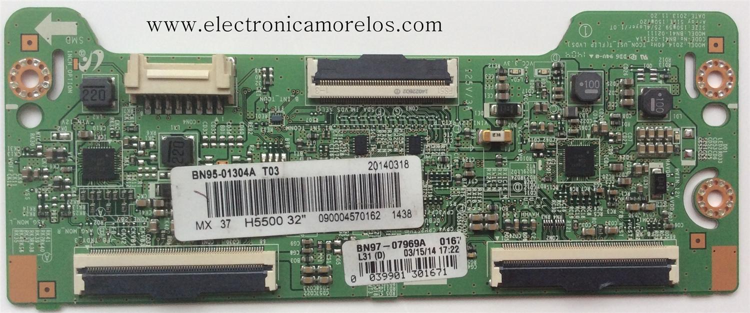 T-CON / SAMSUNG BN95-01304A / BN41-02111A / BN97-07969A / MODELO UN32H5500AFXZA TS01	