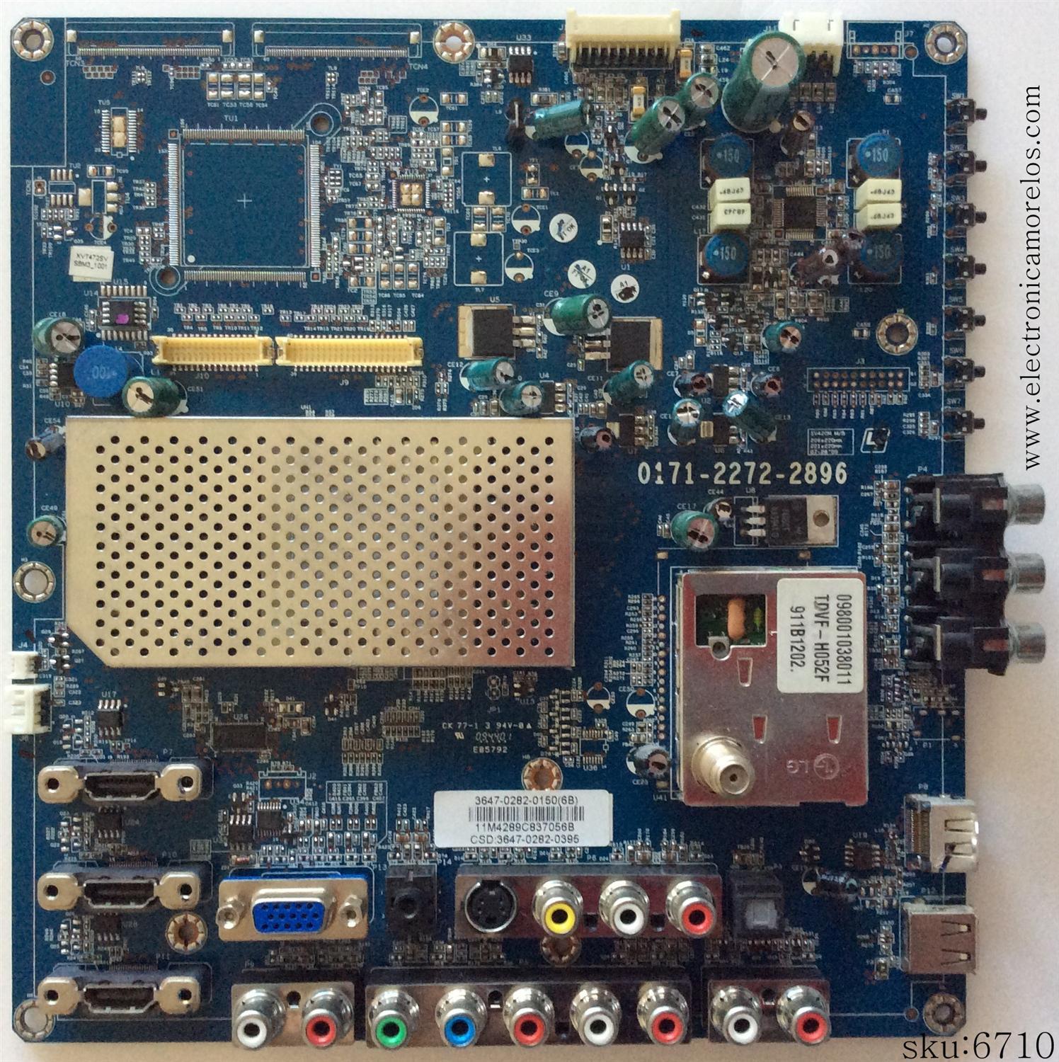 MAIN /VIZIO 3647-0282-0150 / 0171-2272-2896 / MODELO XVT472SV	