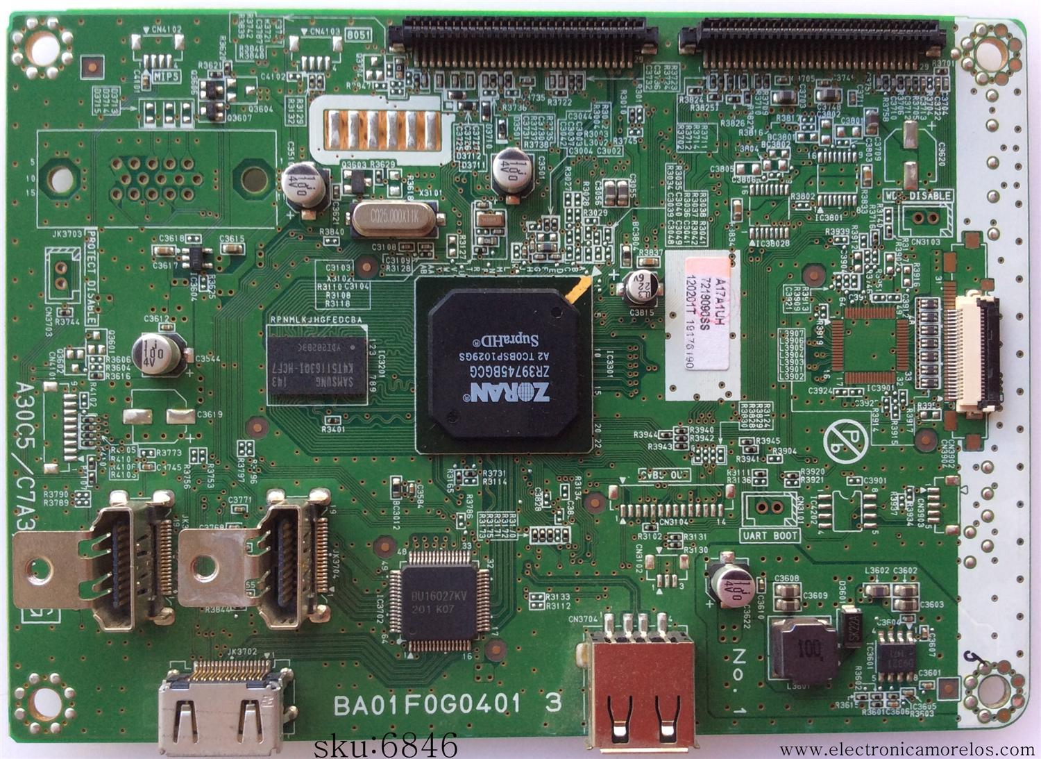 MAIN DIGITAL / EMERSON A17A1MMA-001 / A17A1UH / BA01F0G0401 3 / MODELO LC260EM2 DS1	