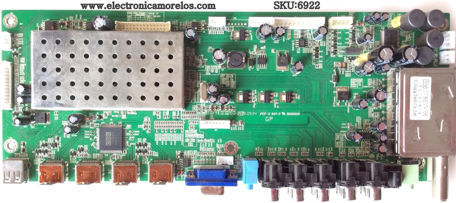 MAIN / SCEPTRE ET80UB-YF / EBD7.780.801 / SCP090714A / MODELO X460BV-F120	