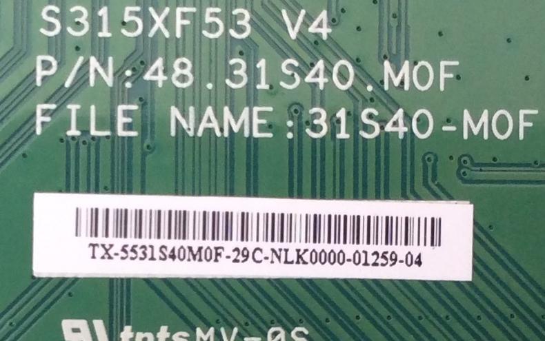 MAIN / INSIGNIA 55.31S40.M0F / 31S40-M0F / 5531S40M0F / S315XF53 V4 / PANEL 96.31S40.003 / MODELO NS-32D120A13 - Imagen 2