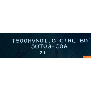 T-CON / WESTINGHOUSE 55.50T03.C01 / 5550T03C01 / T500HVN01.0 / 50T03-C0A / PARTE COMPATIBLE 55.50T03.C05 / 5550T03C05 / PANEL T500HVN01.0-12v / MODELO EU50F2G1 TW-77101-A050B - Imagen 3