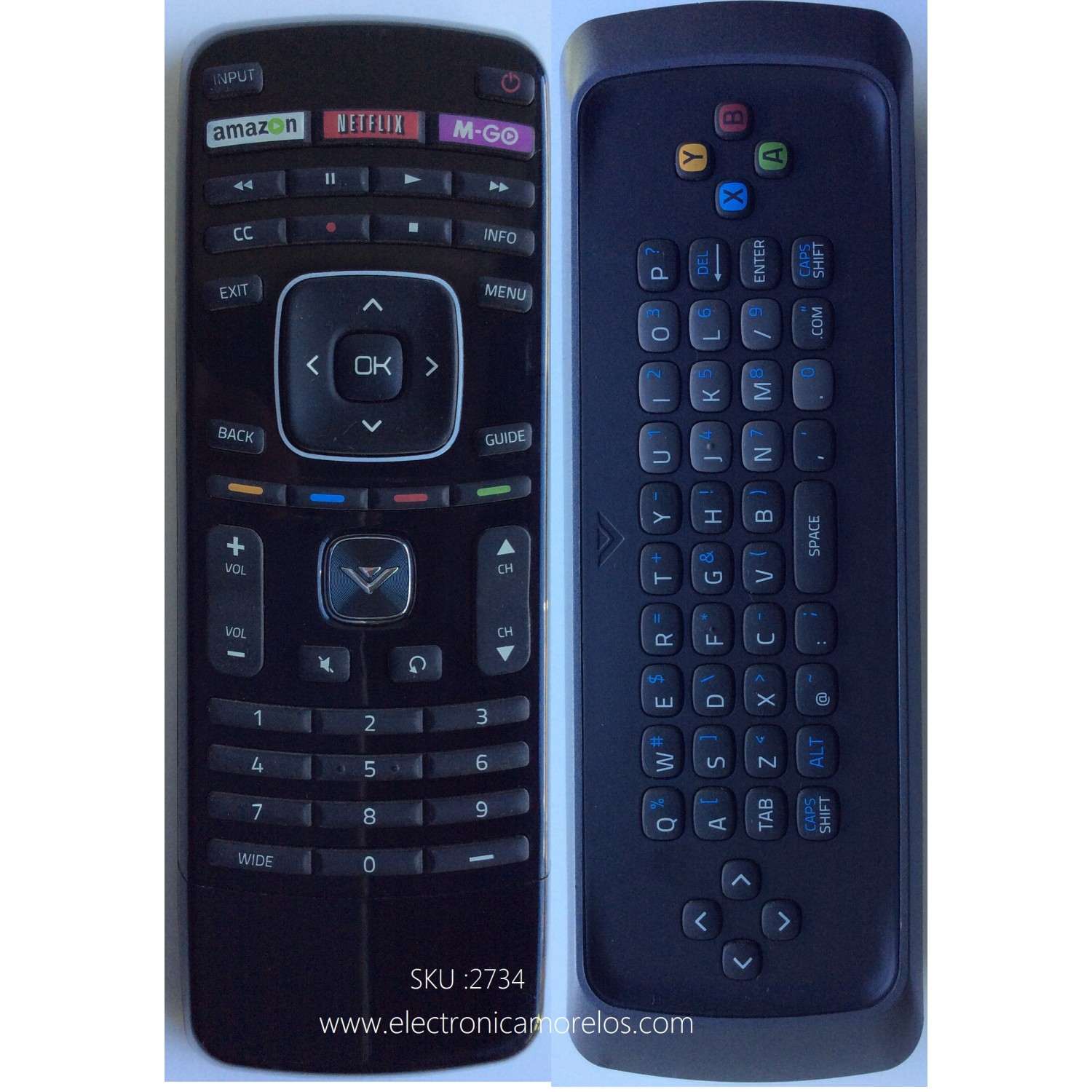 CONTROL REMOTO ORIGINAL PARA TV VIZIO / NUMERO DE PARTE XRT112 / MODELO E322AR / E390-B1E / E422AR / E552VL / E20i-A0 / E420i-A0 / E470i-A0 / E550i-A0 / E600Ai-A0 / E650i-A0 / E700i-A0 / M322I-B2 / M422I-B2 / M492I-B2 / M502I-B2 / M552I-B2